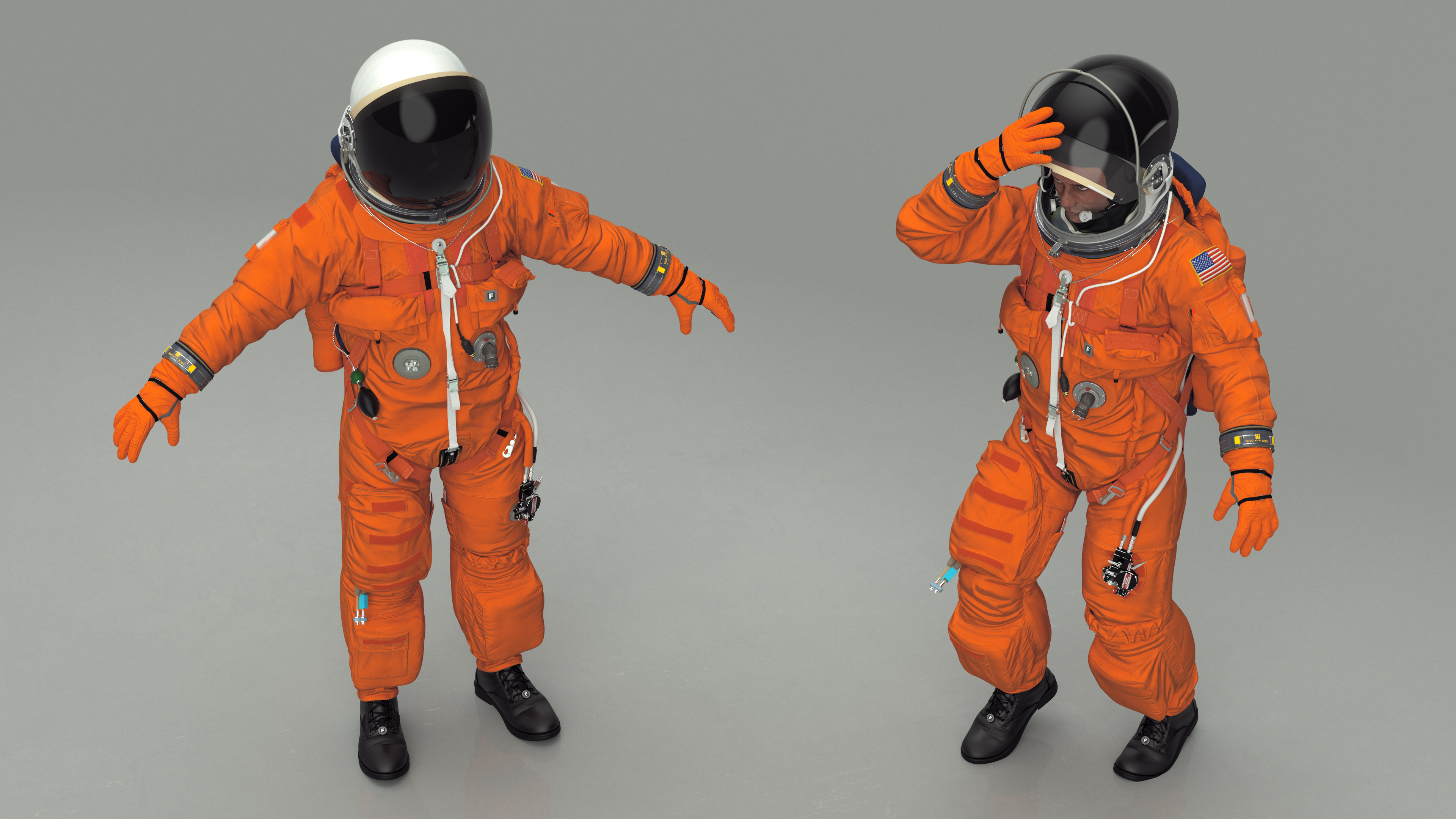 3D Advanced Crew Escape Astronaut Fur Rigged