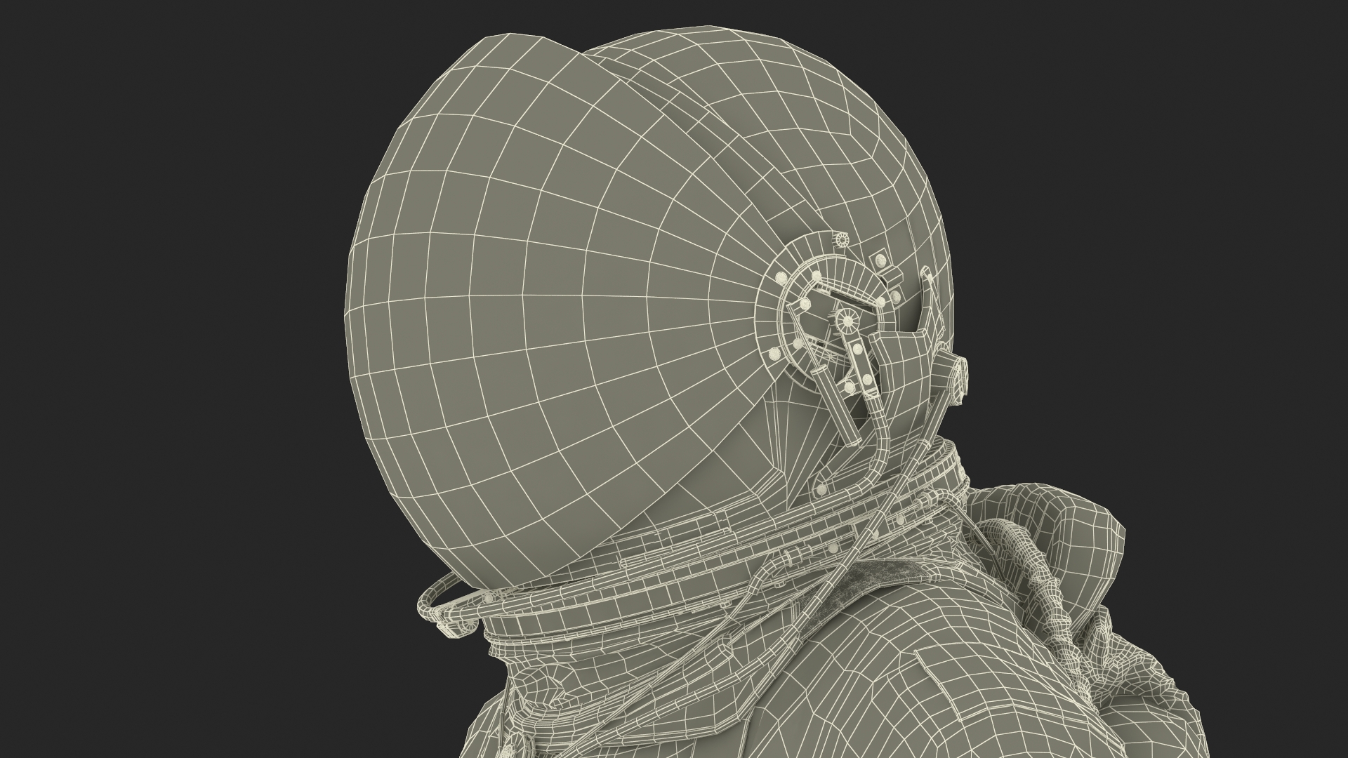 3D Advanced Crew Escape Astronaut Fur Rigged