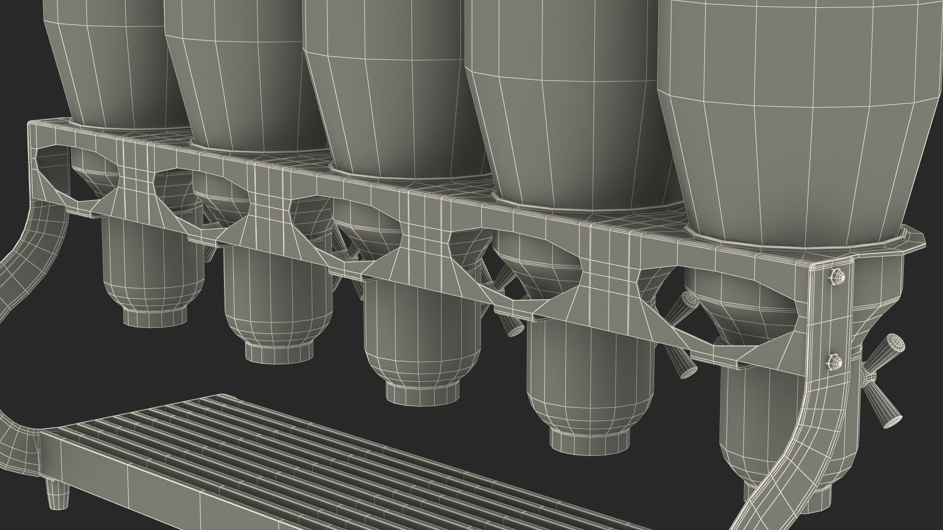 Dispenser 5-Lattice Sealed For Storage Of Dry Products 3D model