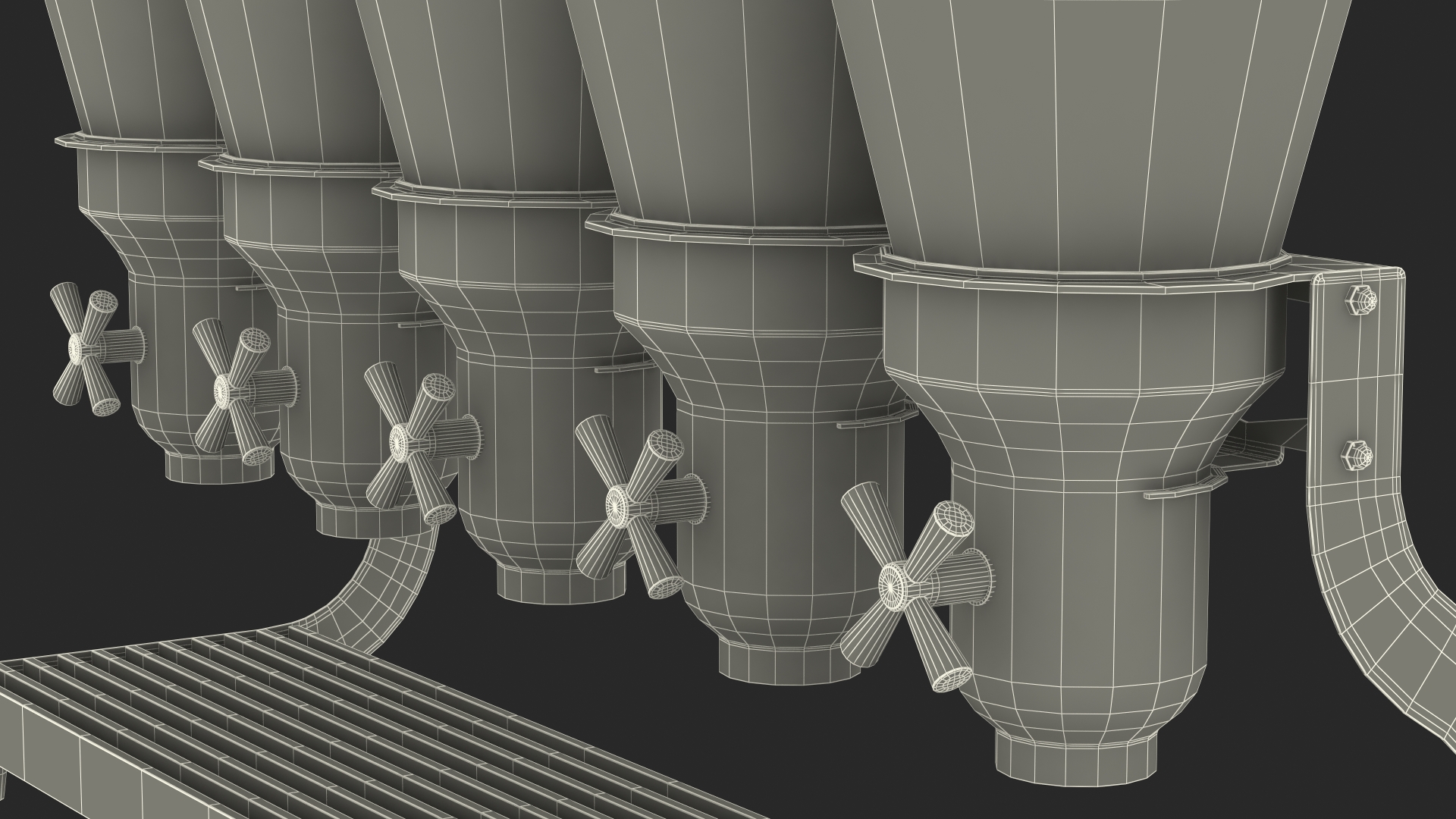 Dispenser 5-Lattice Sealed For Storage Of Dry Products 3D model