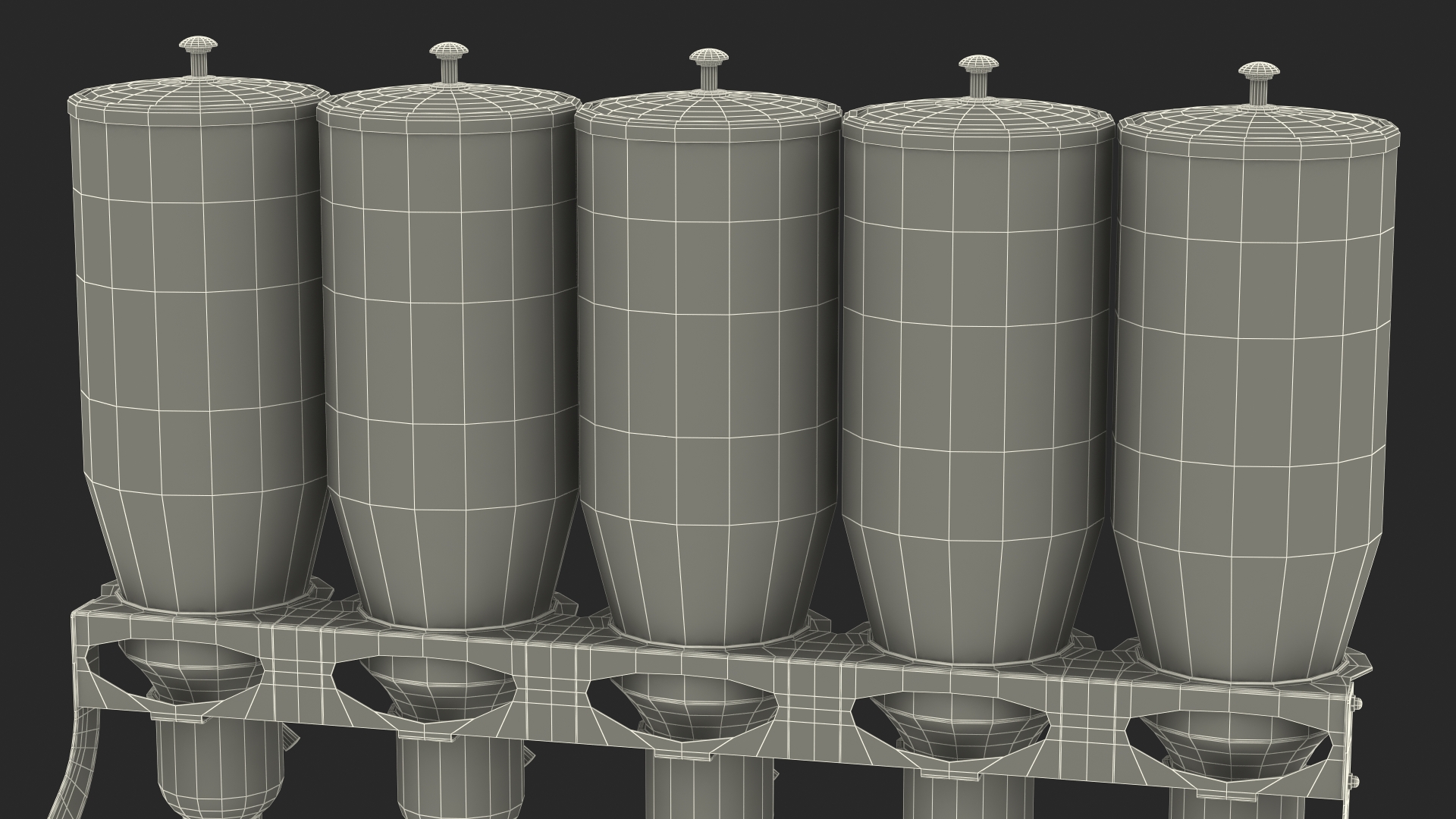 Dispenser 5-Lattice Sealed For Storage Of Dry Products 3D model