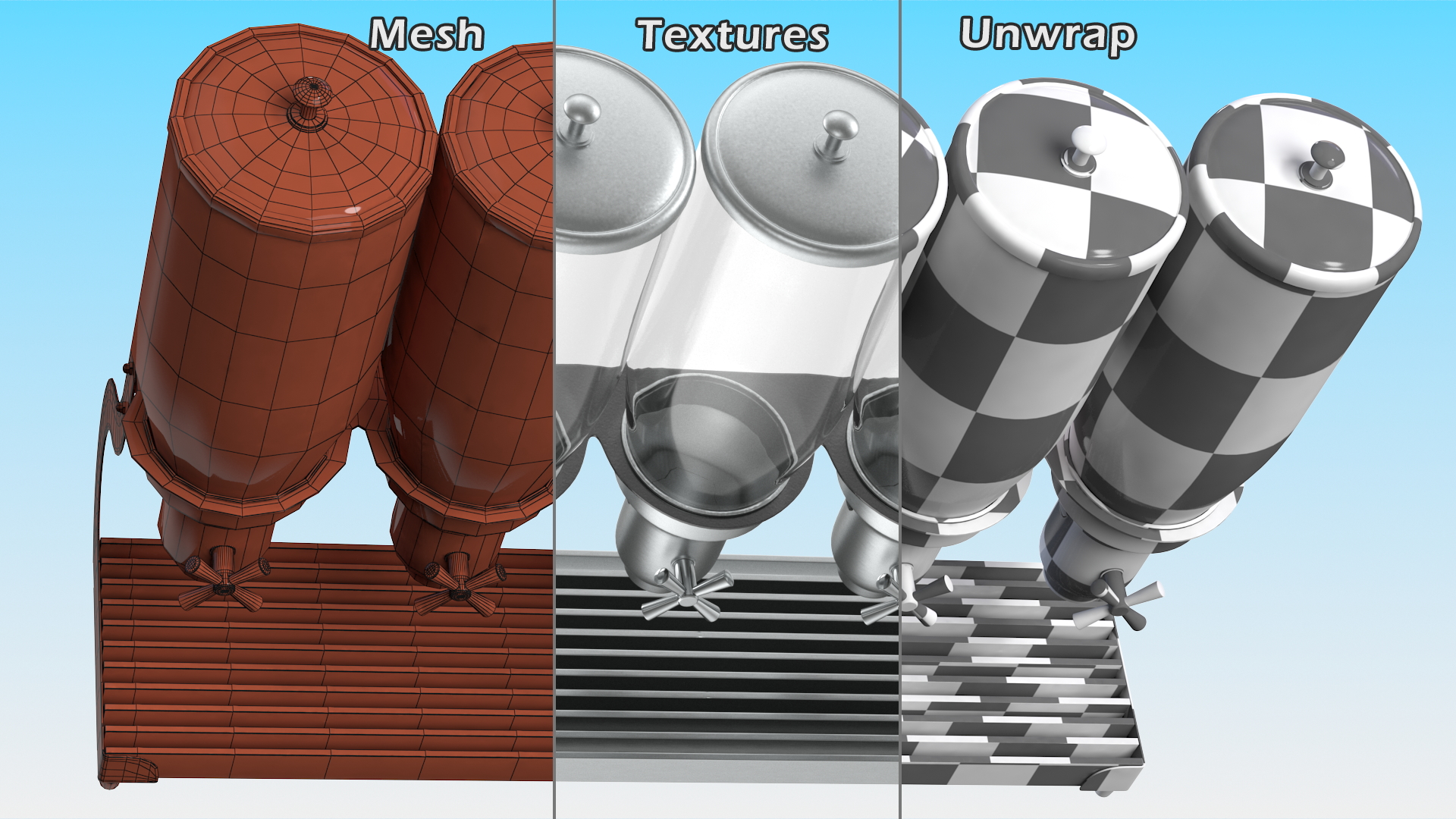 Dispenser 5-Lattice Sealed For Storage Of Dry Products 3D model