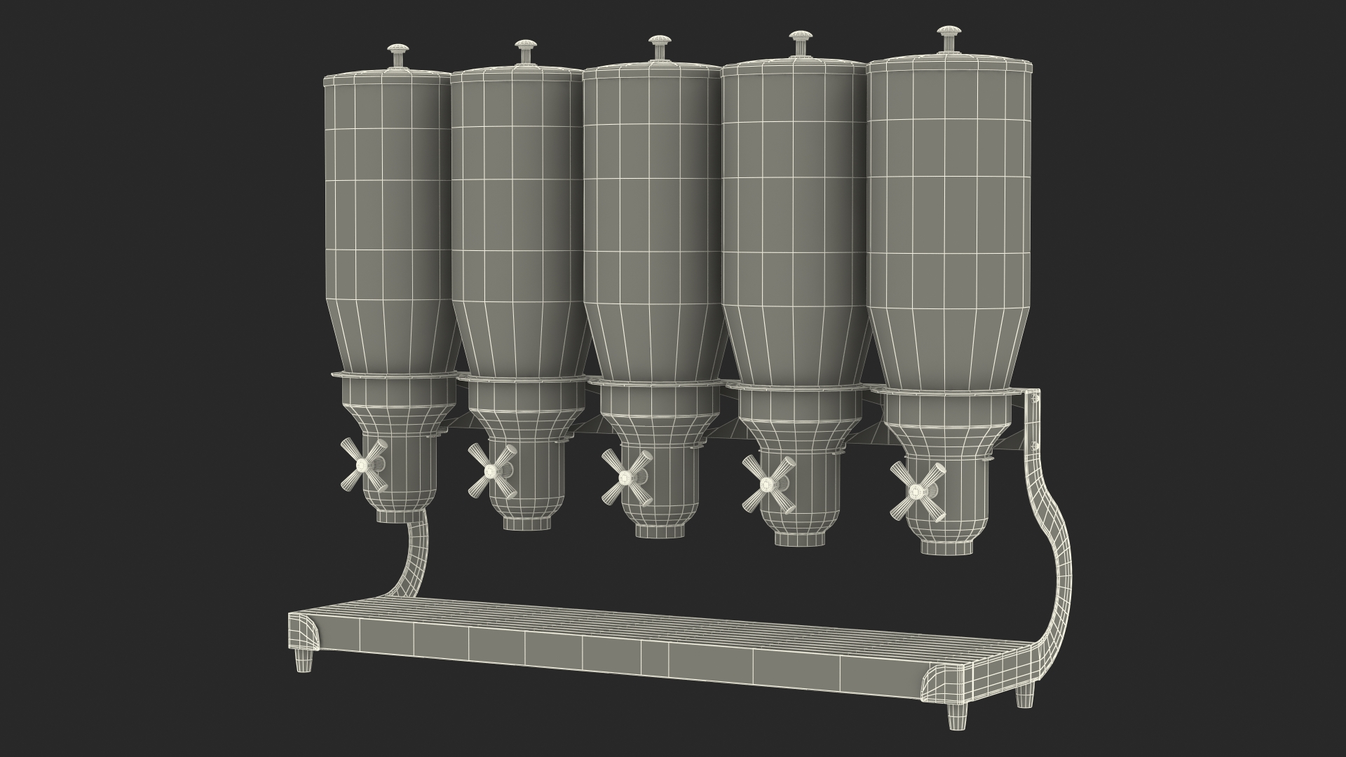 Dispenser 5-Lattice Sealed For Storage Of Dry Products 3D model