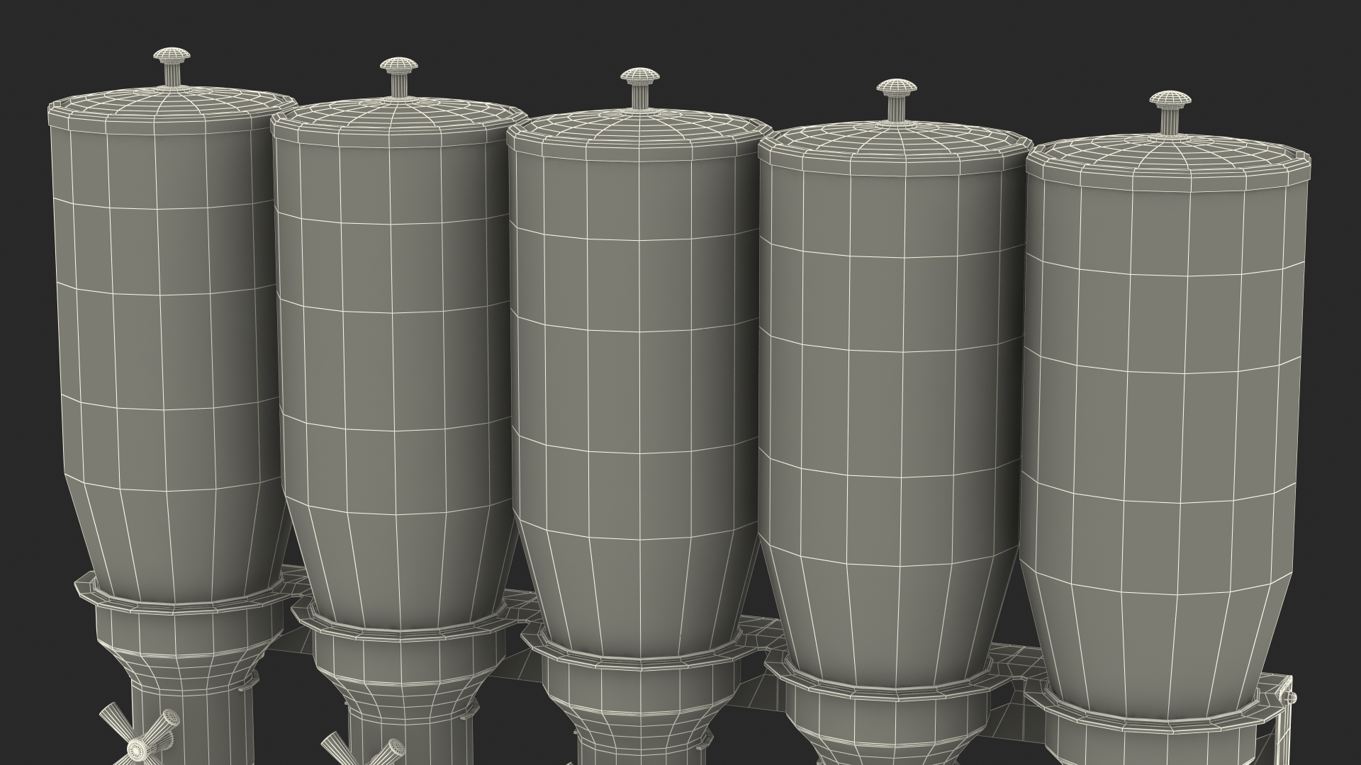 Dispenser 5-Lattice Sealed For Storage Of Dry Products 3D model