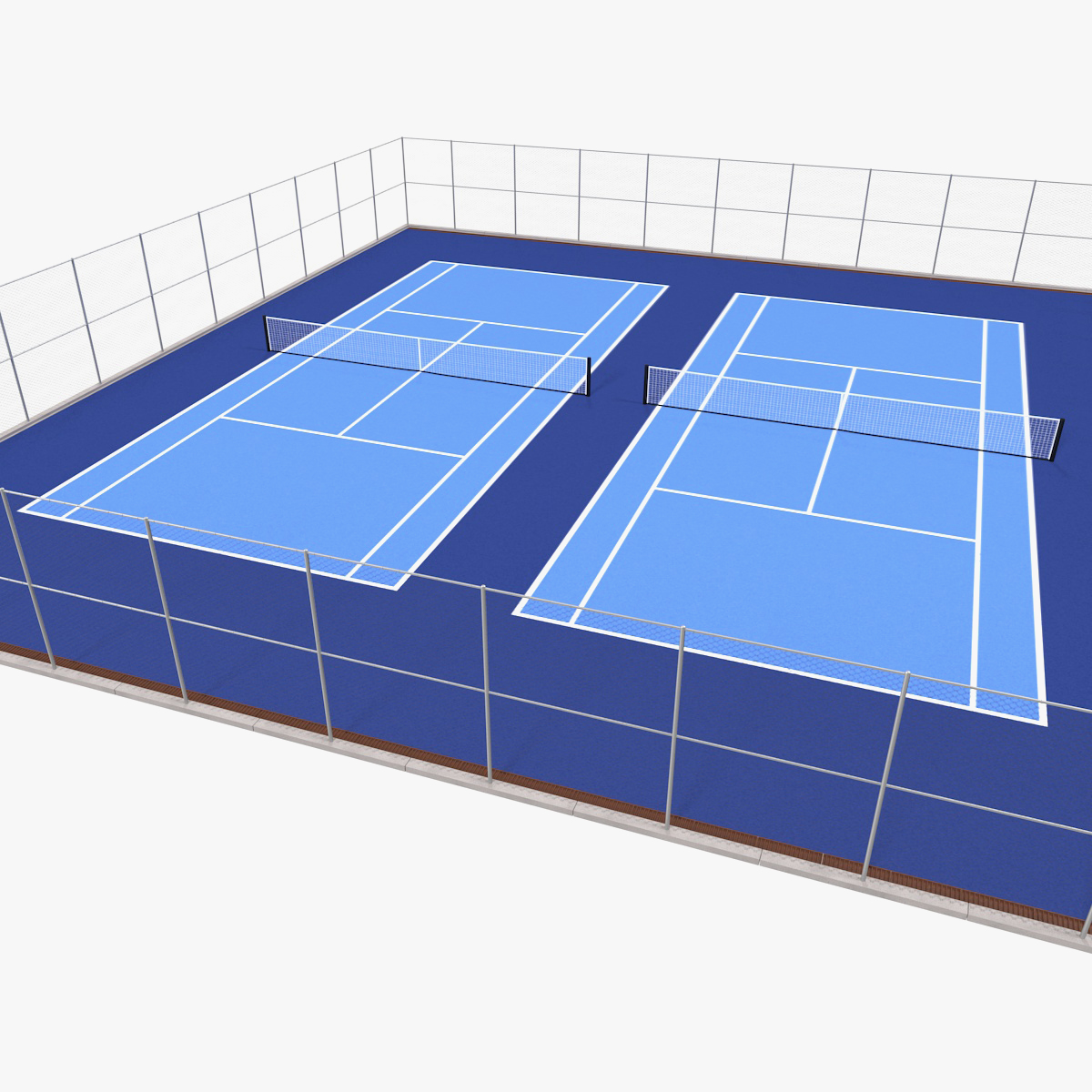 Outdoor Tennis Court 3D Model