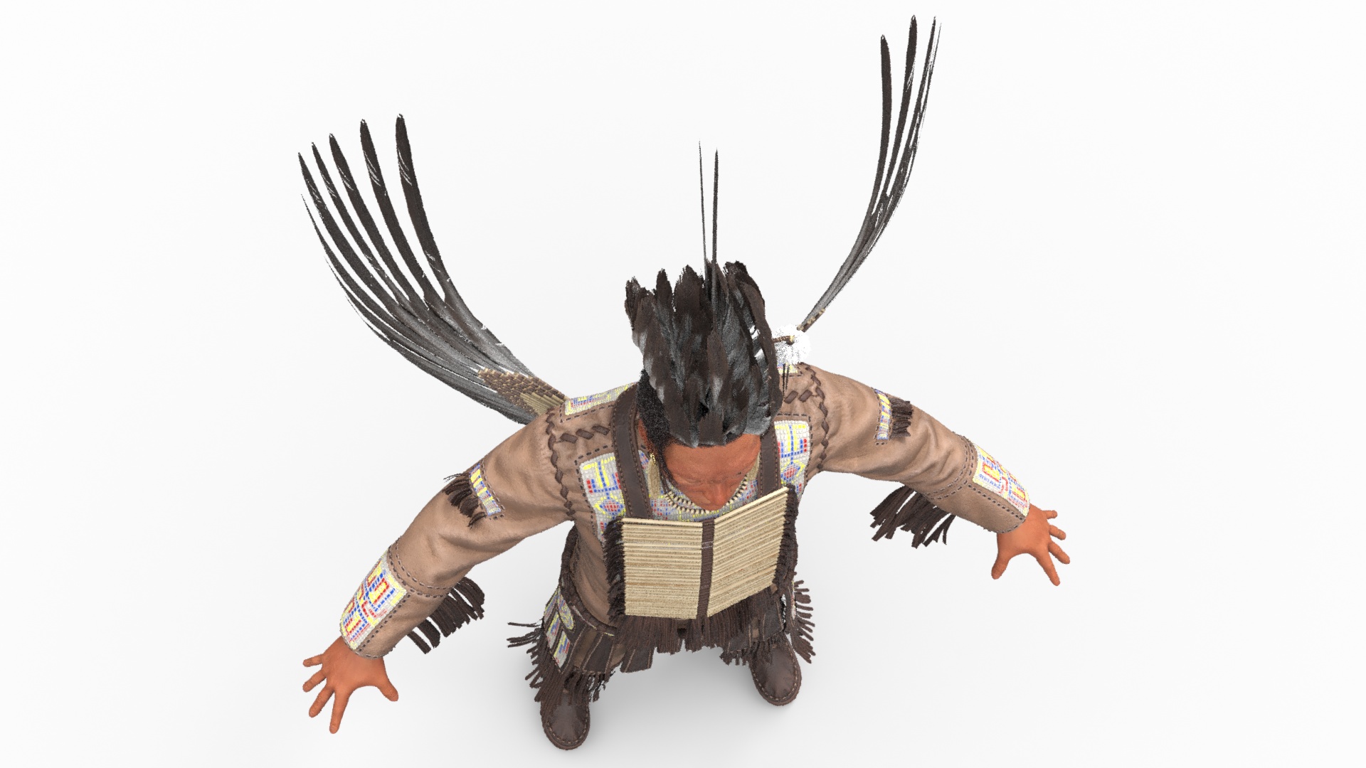 American Indian A-Pose 3D