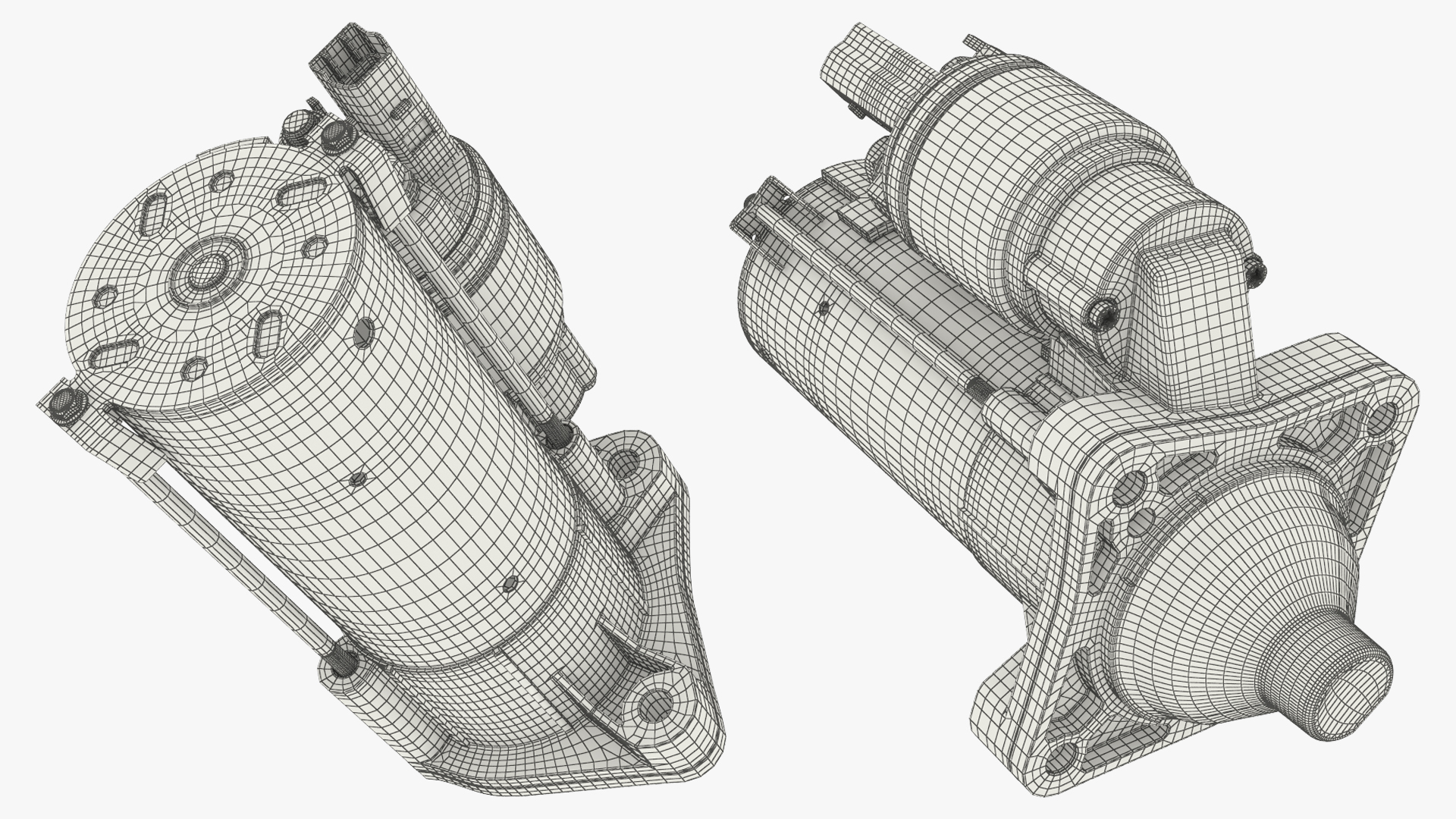 Automotive Starter Motor with Solenoid, view 7