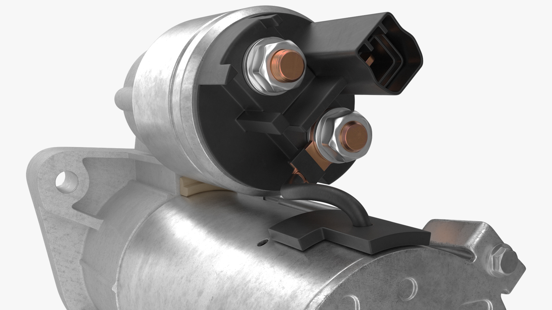Automotive Starter Motor with Solenoid, view 4