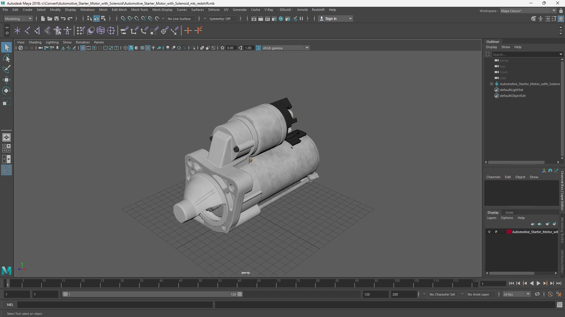 Automotive Starter Motor with Solenoid, view 10