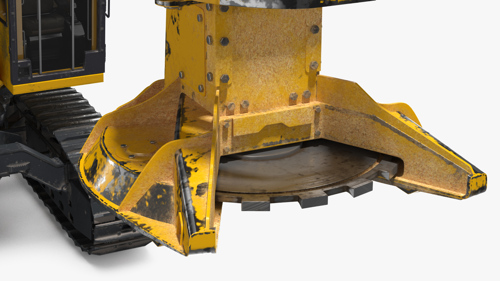 Tigercat 855D Tracked Feller Buncher Dirty 3D