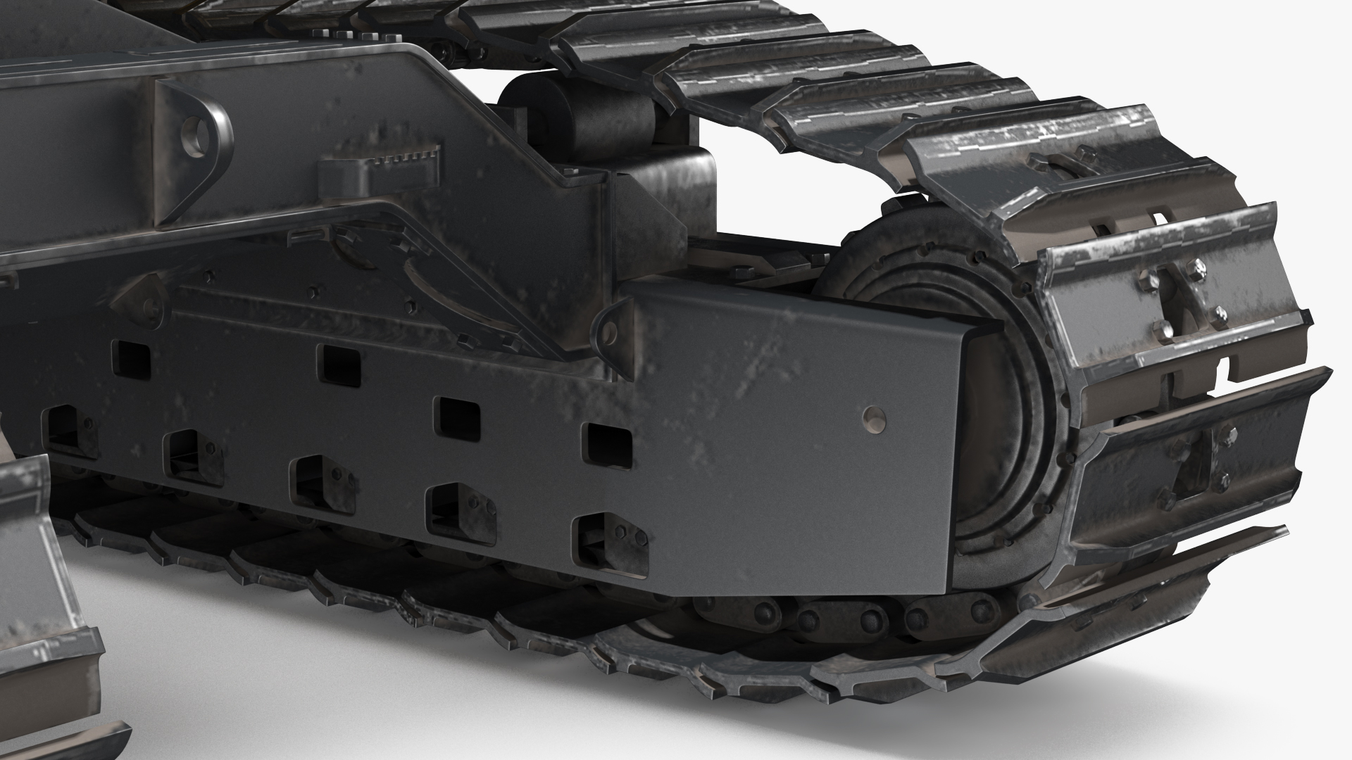 Tigercat 855D Tracked Feller Buncher Dirty 3D