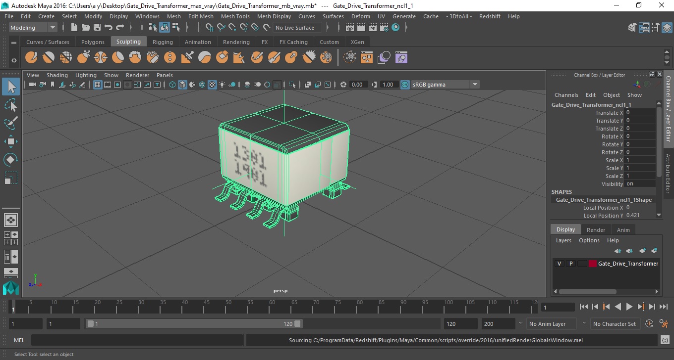 Gate Drive Transformer 3D