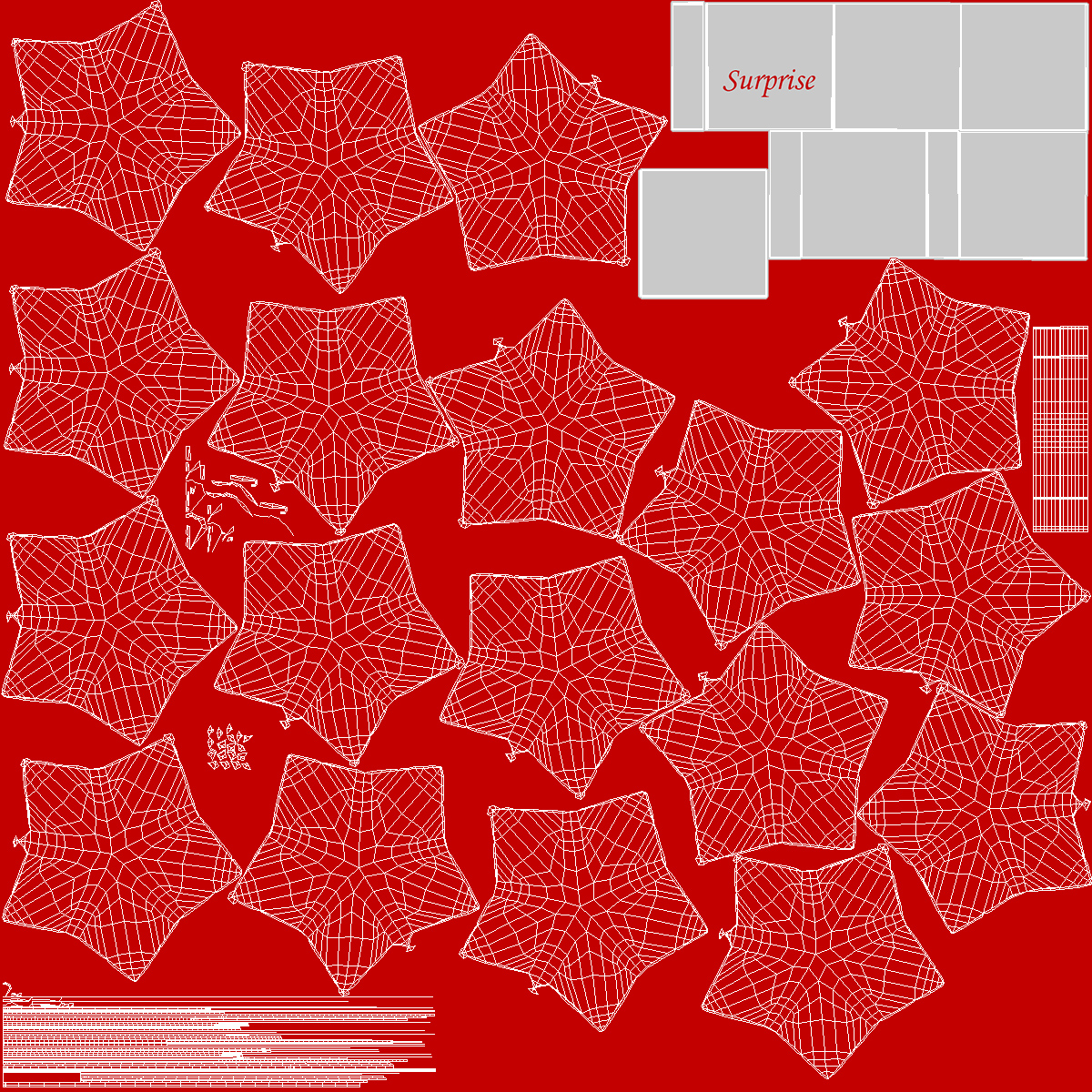 3D Star Shaped Red Balloons Tied to Gift Box