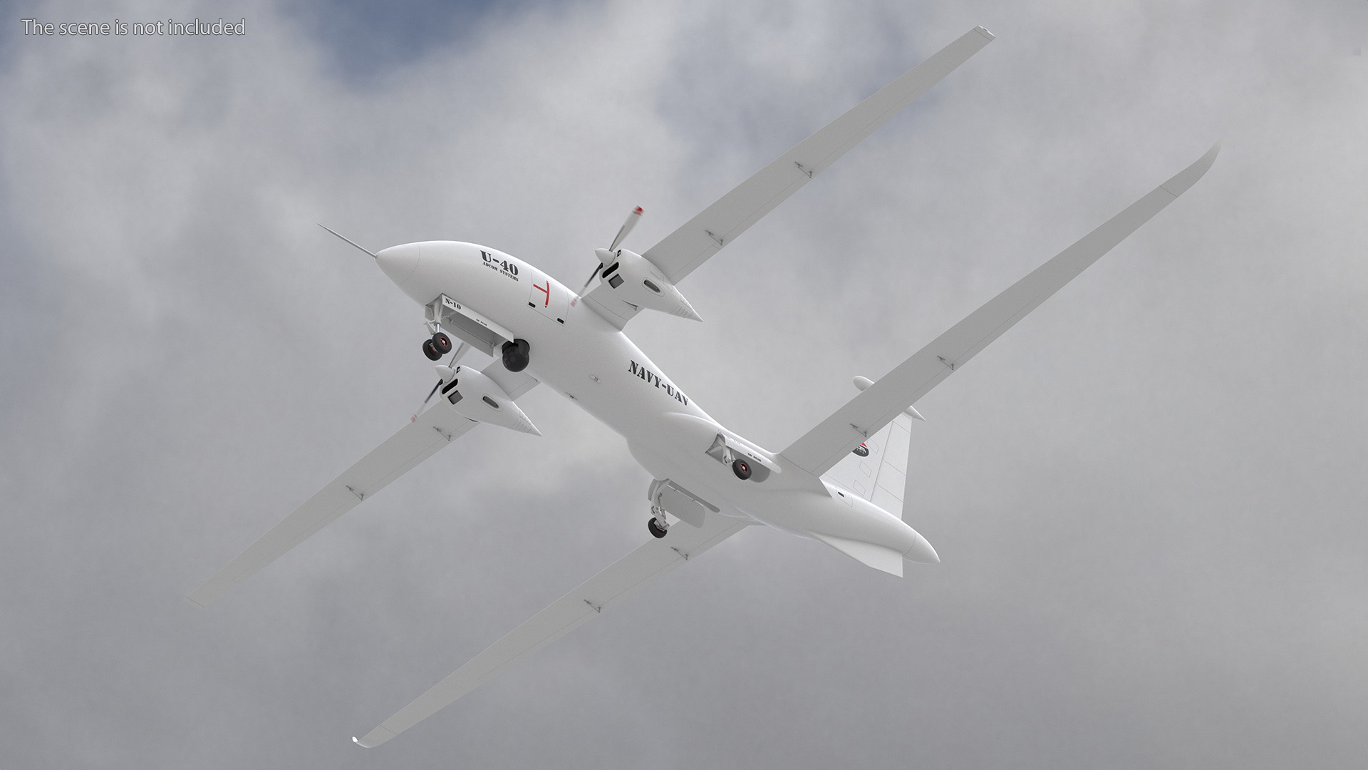 Yabhon United 40-UAV White Color 3D