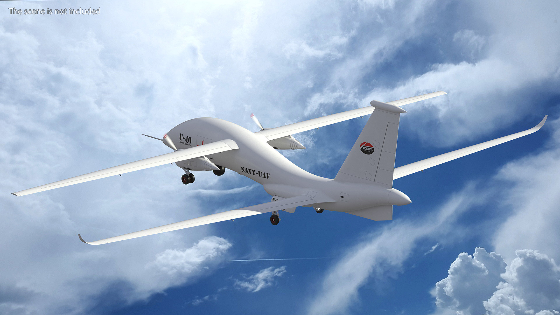 Yabhon United 40-UAV White Color 3D