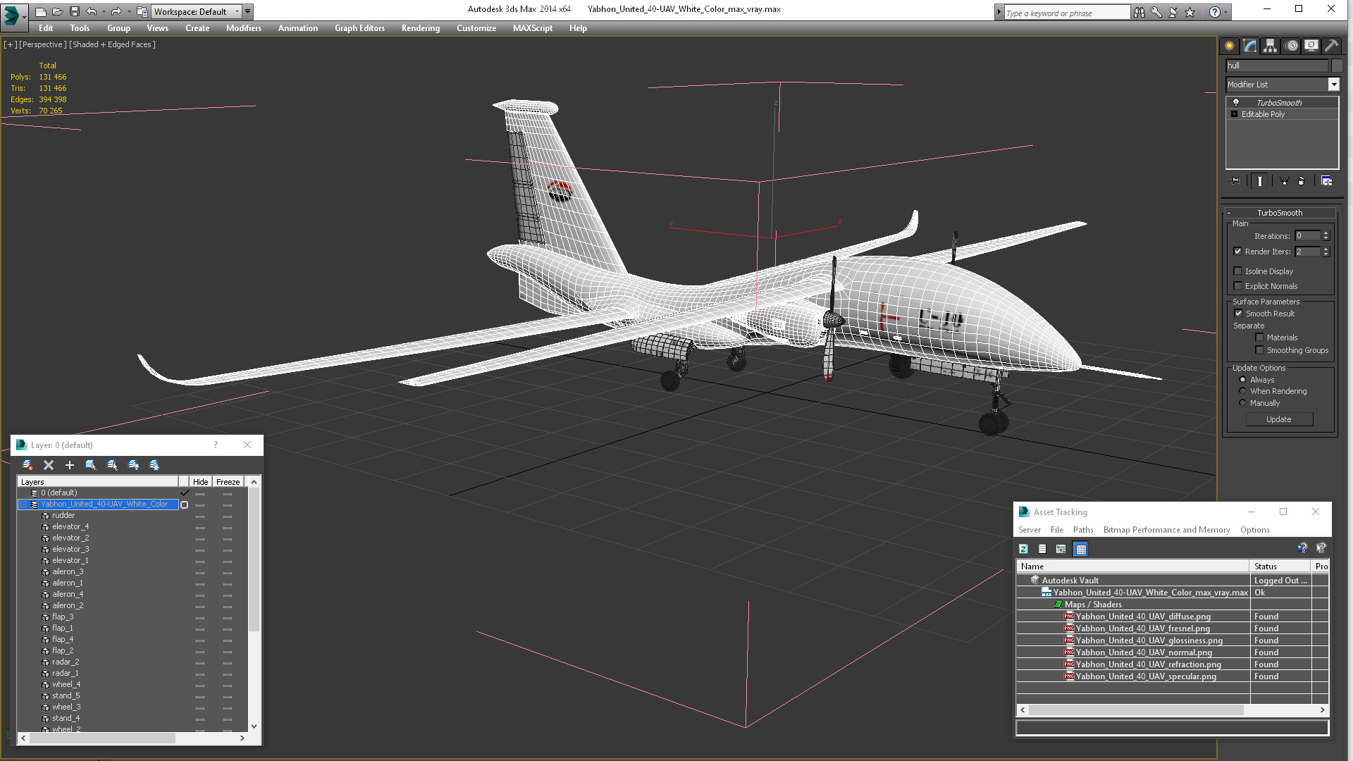 Yabhon United 40-UAV White Color 3D
