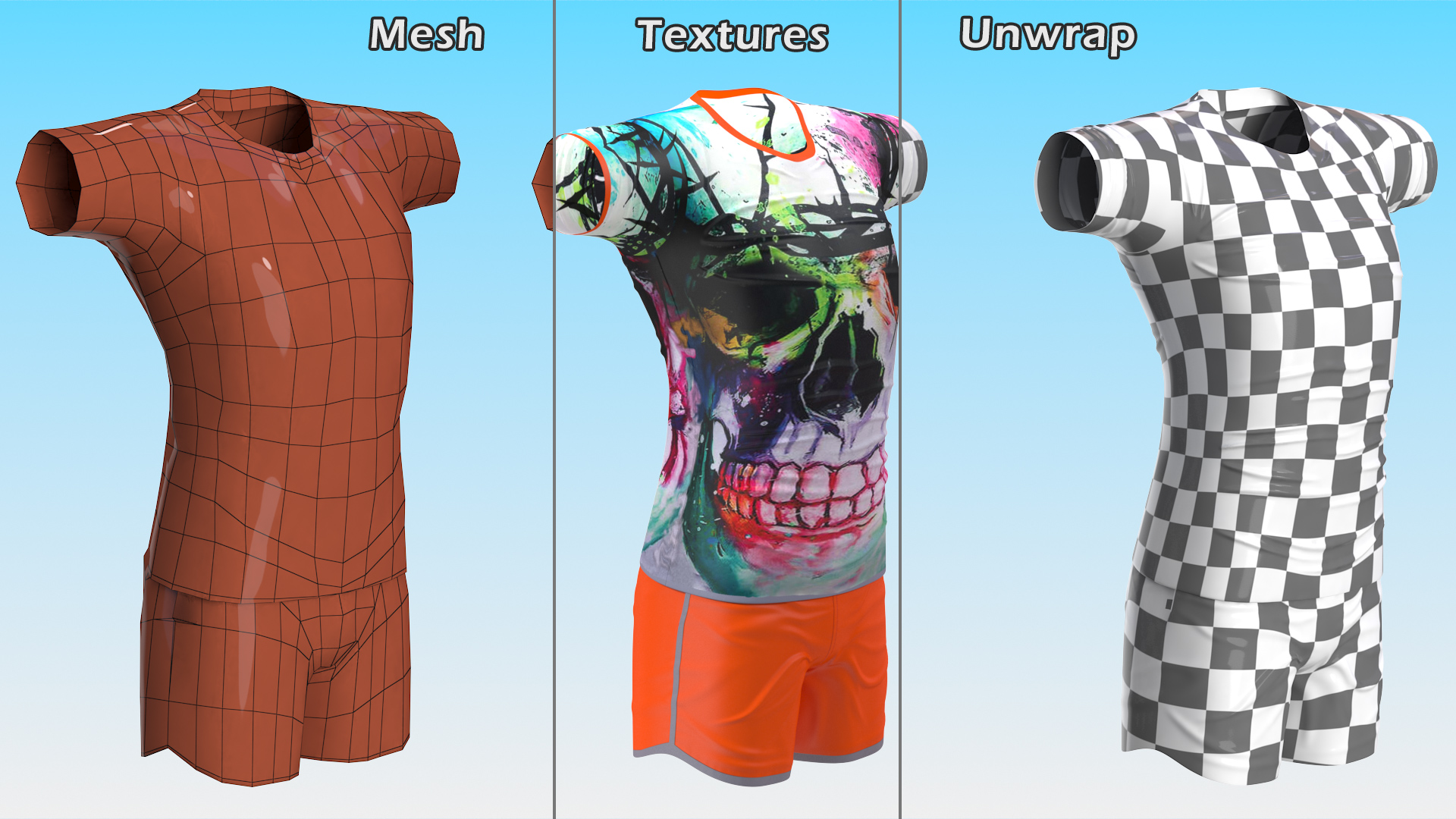 3D model Teenage Boy Swimwear