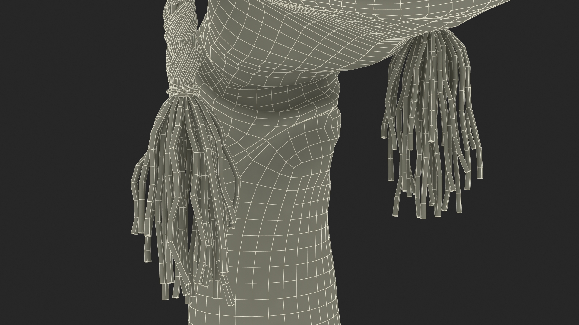 Character Hand Puppet Striped Girl Surprised Pose 3D model