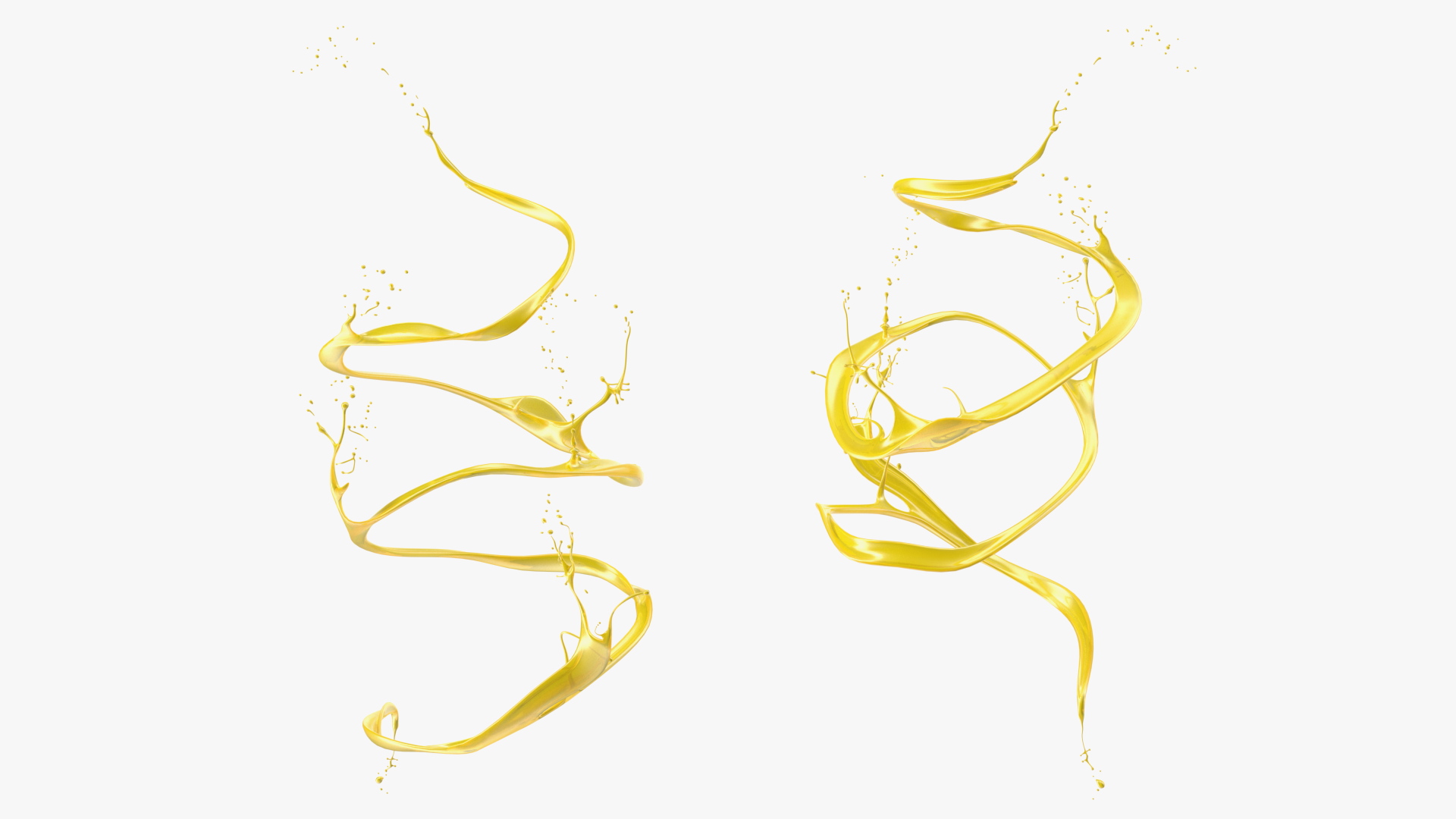 3D model Abstract Liquid Splash Orange Juice