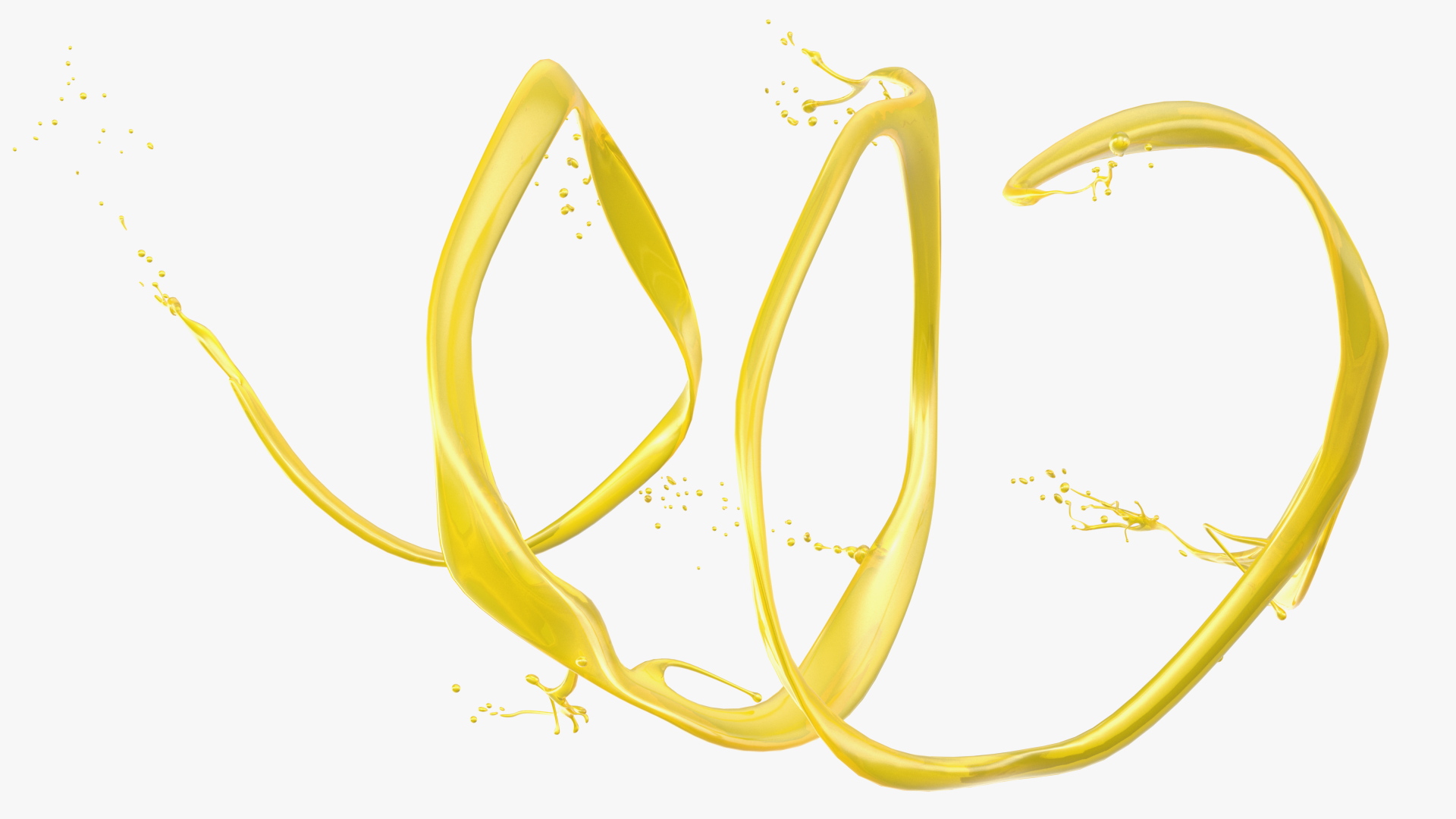 3D model Abstract Liquid Splash Orange Juice