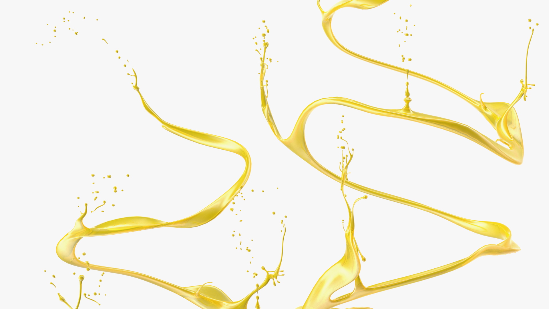 3D model Abstract Liquid Splash Orange Juice