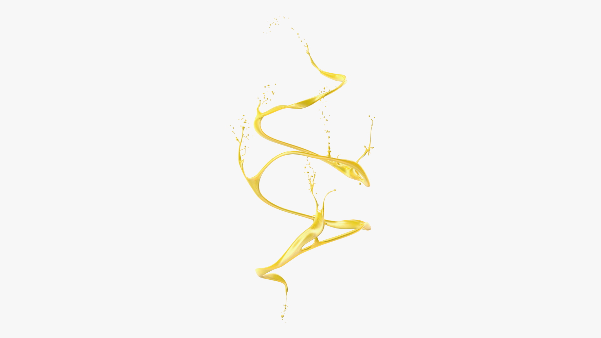 3D model Abstract Liquid Splash Orange Juice