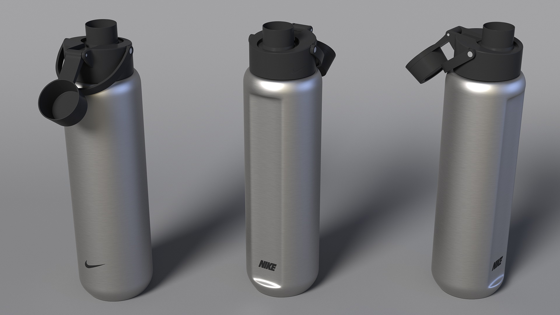 3D model Nike Recharge Silver Open