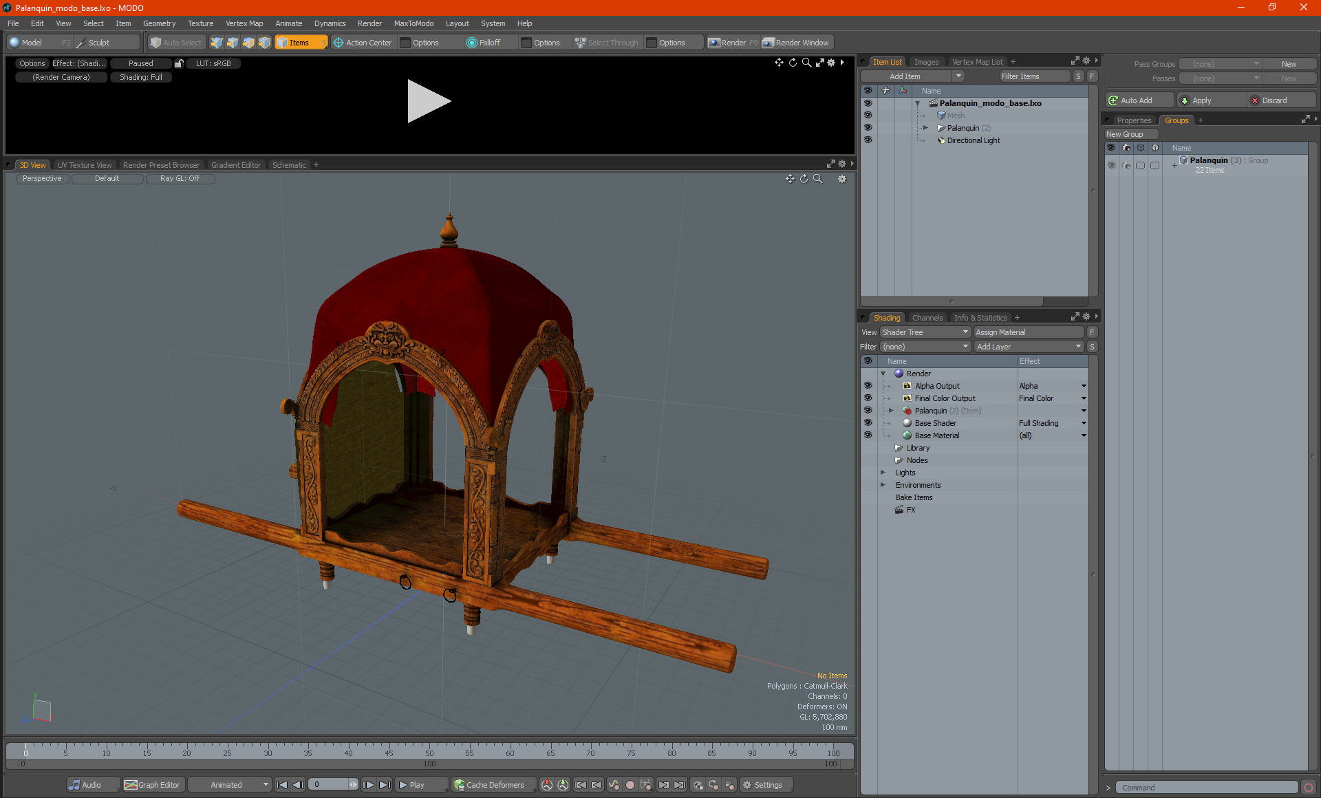 Palanquin 3D model