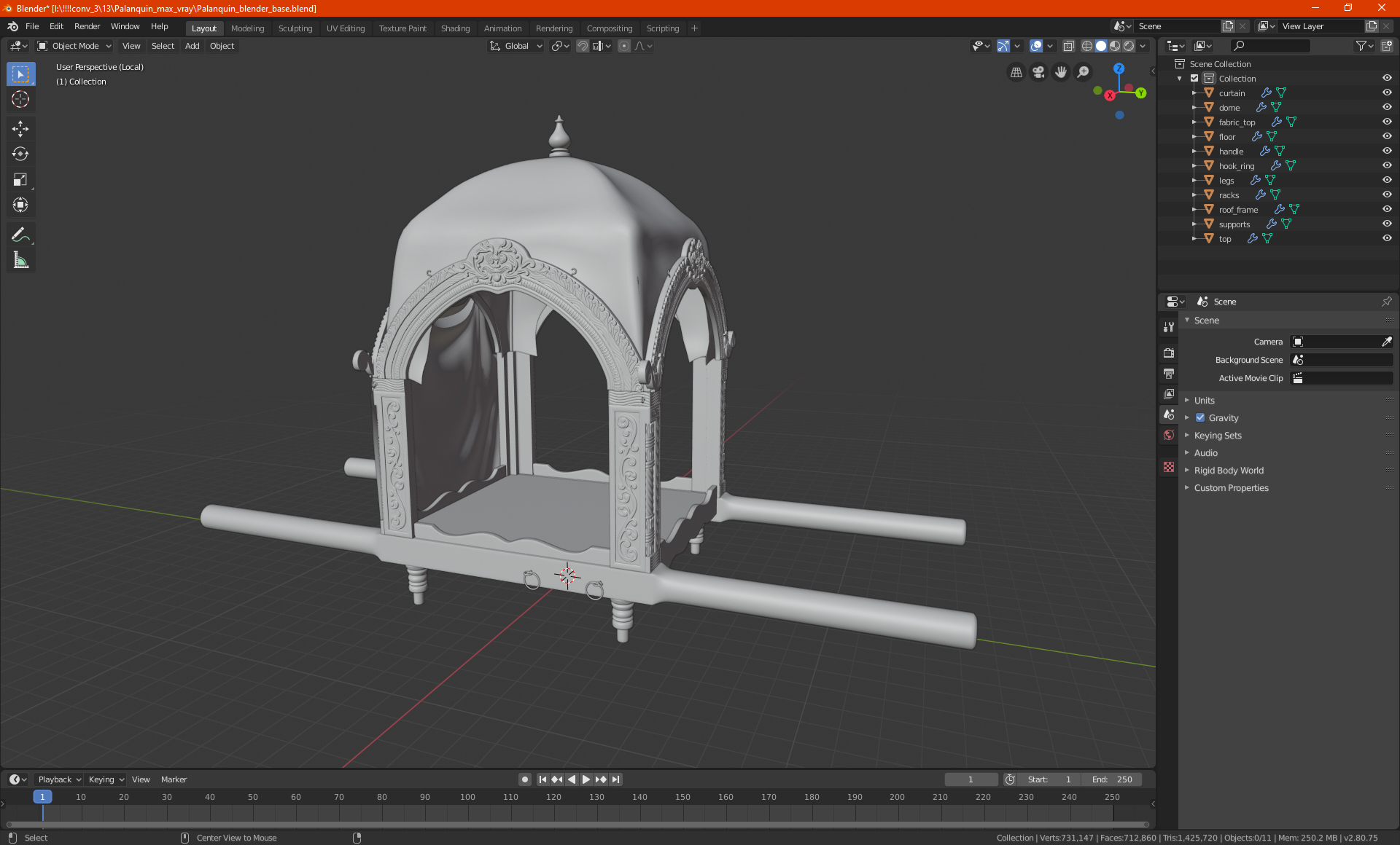 Palanquin 3D model