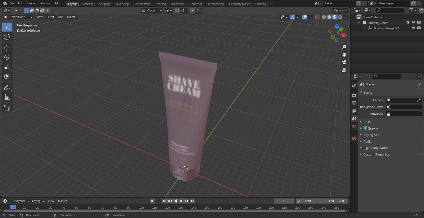 3D Shaving Cream model