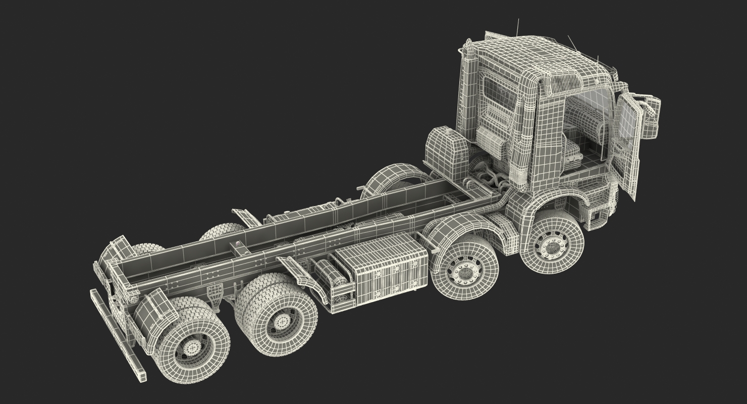 3D model Heavy Utility Truck 8X8 Rigged