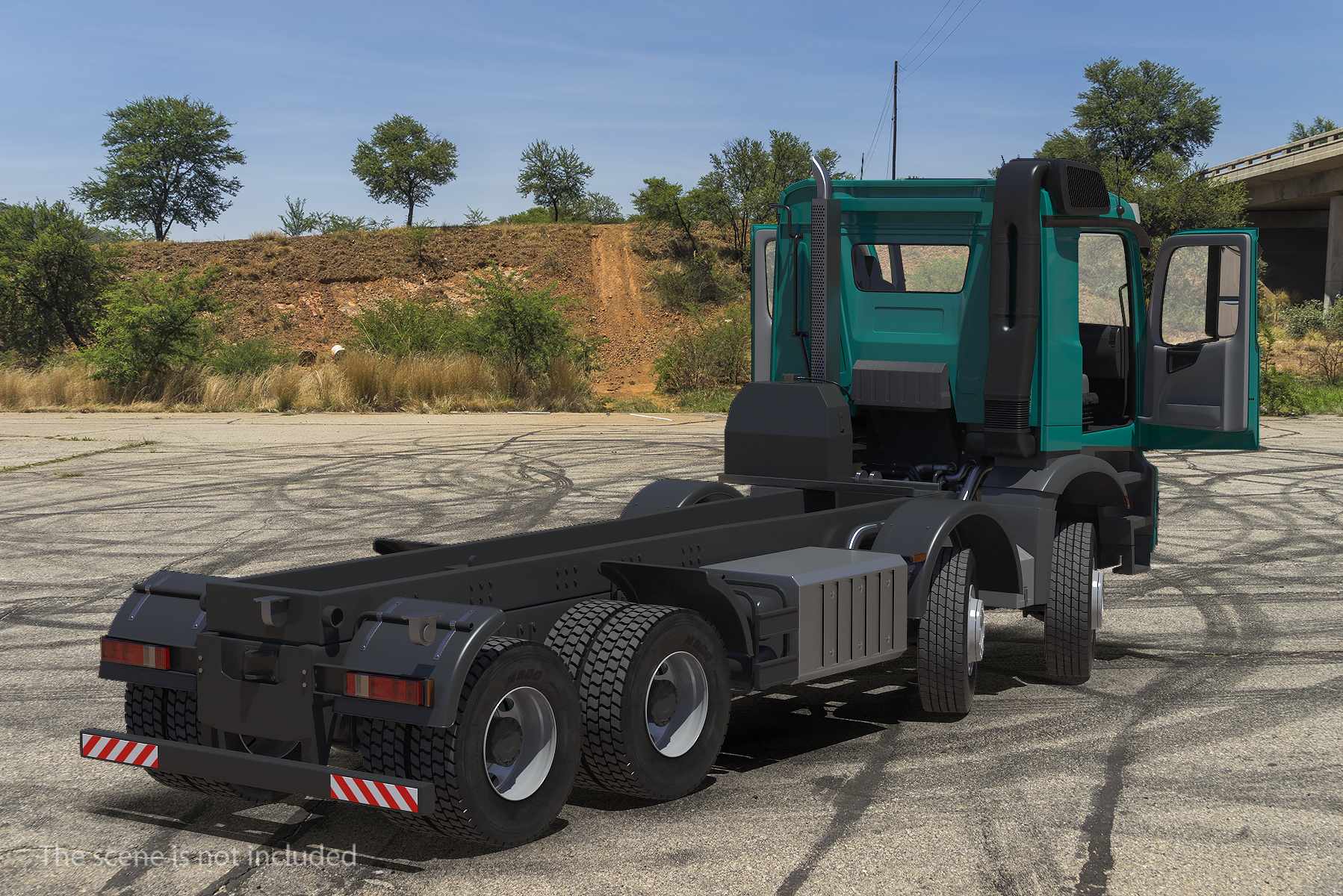 3D model Heavy Utility Truck 8X8 Rigged