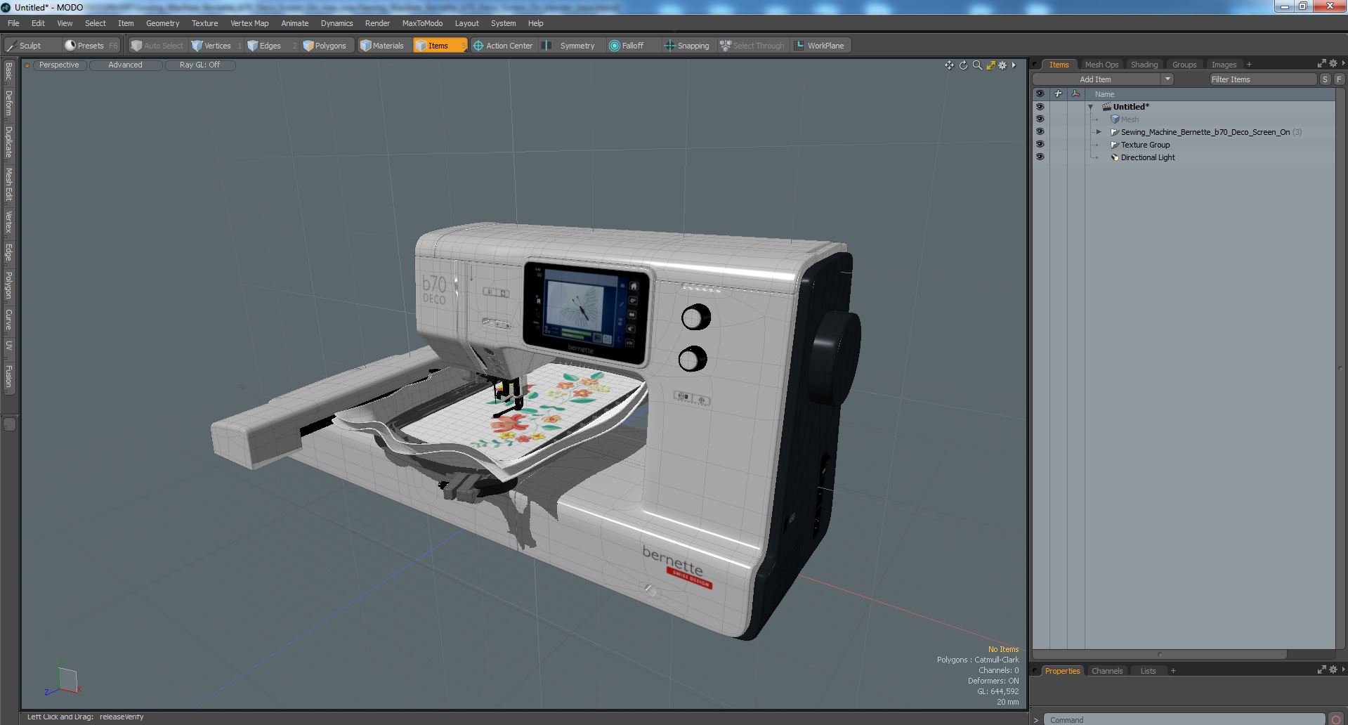 Sewing Machine Bernette b70 Deco Screen On 3D
