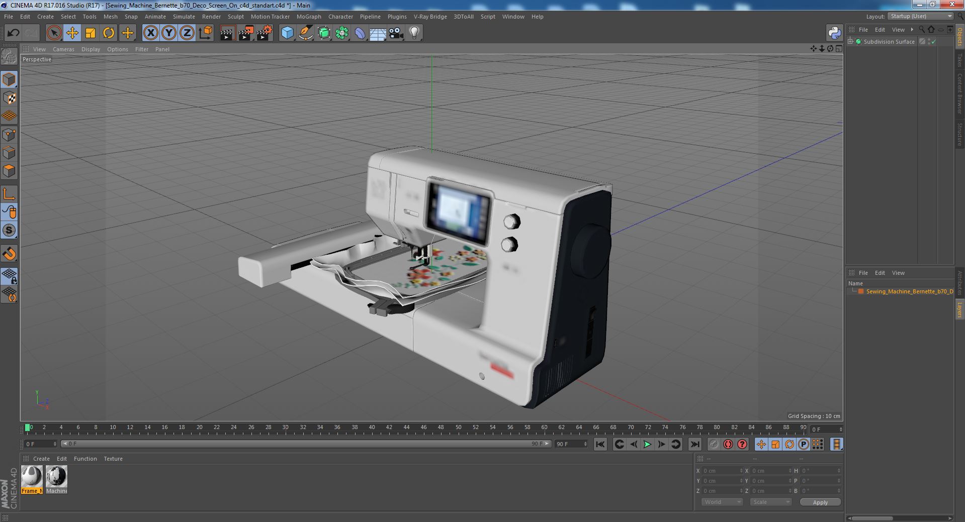 Sewing Machine Bernette b70 Deco Screen On 3D