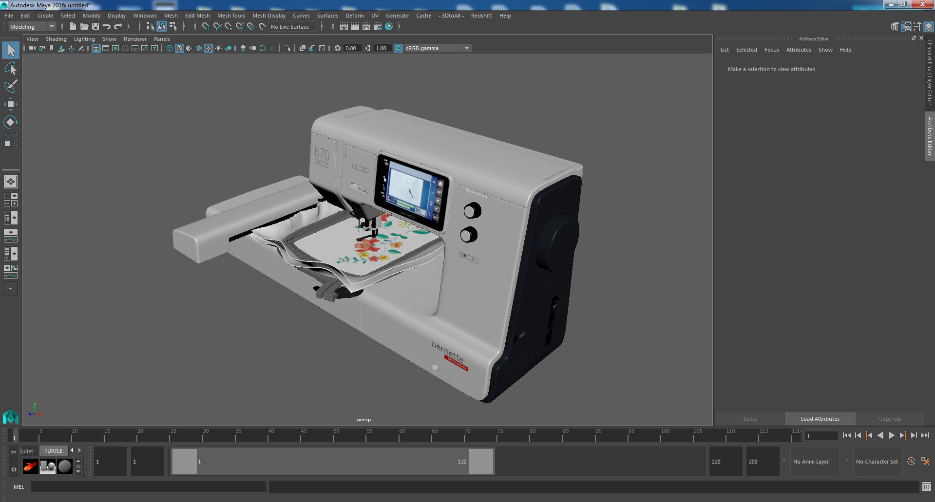 Sewing Machine Bernette b70 Deco Screen On 3D