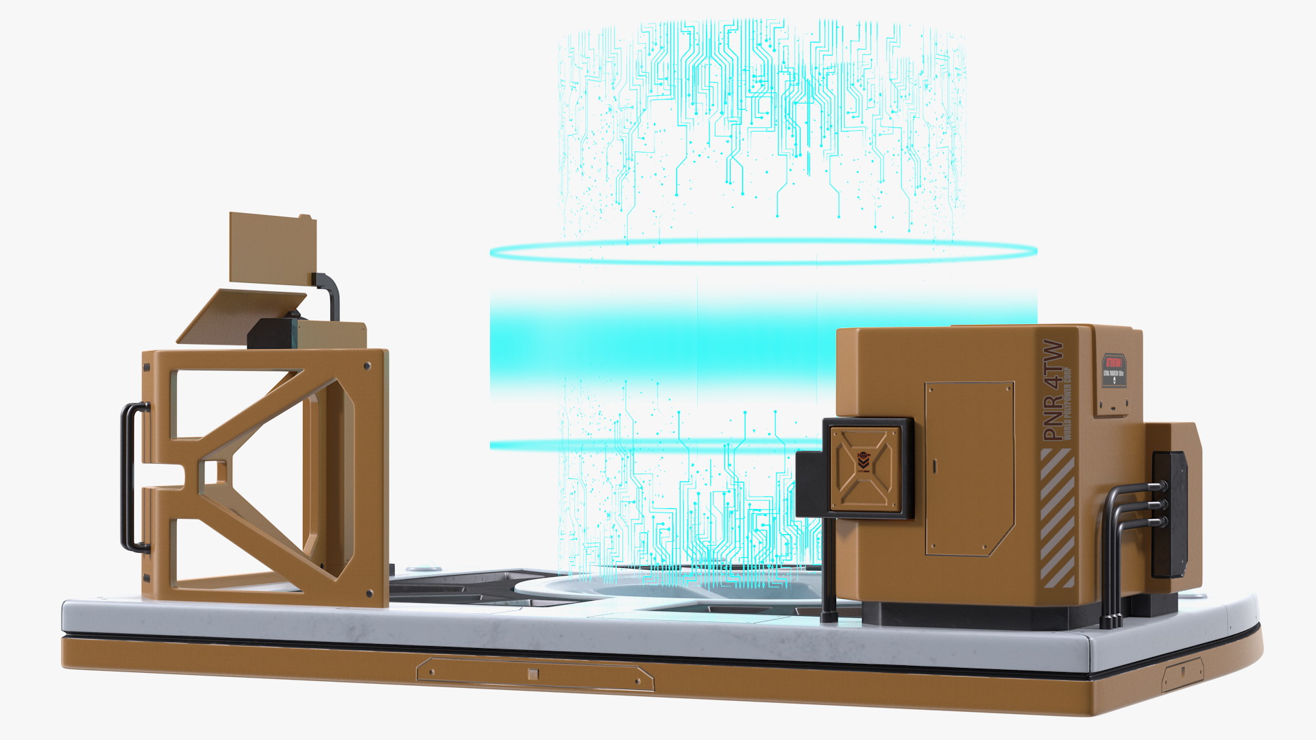 Sci Fi Operating Teleport Pad 3D model