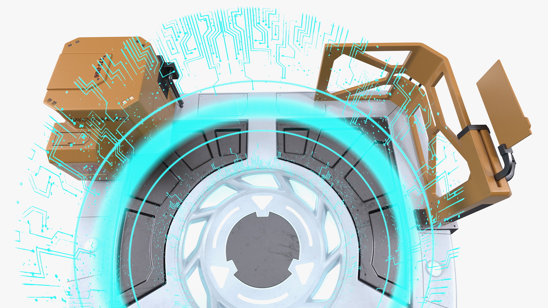Sci Fi Operating Teleport Pad 3D model