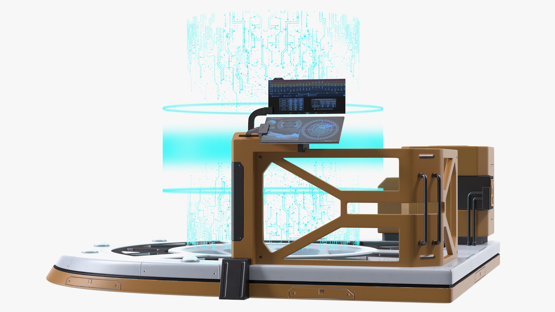 Sci Fi Operating Teleport Pad 3D model