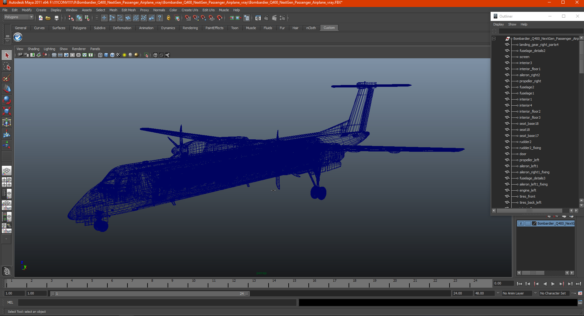 Bombardier Q400 NextGen Passenger Airplane 3D