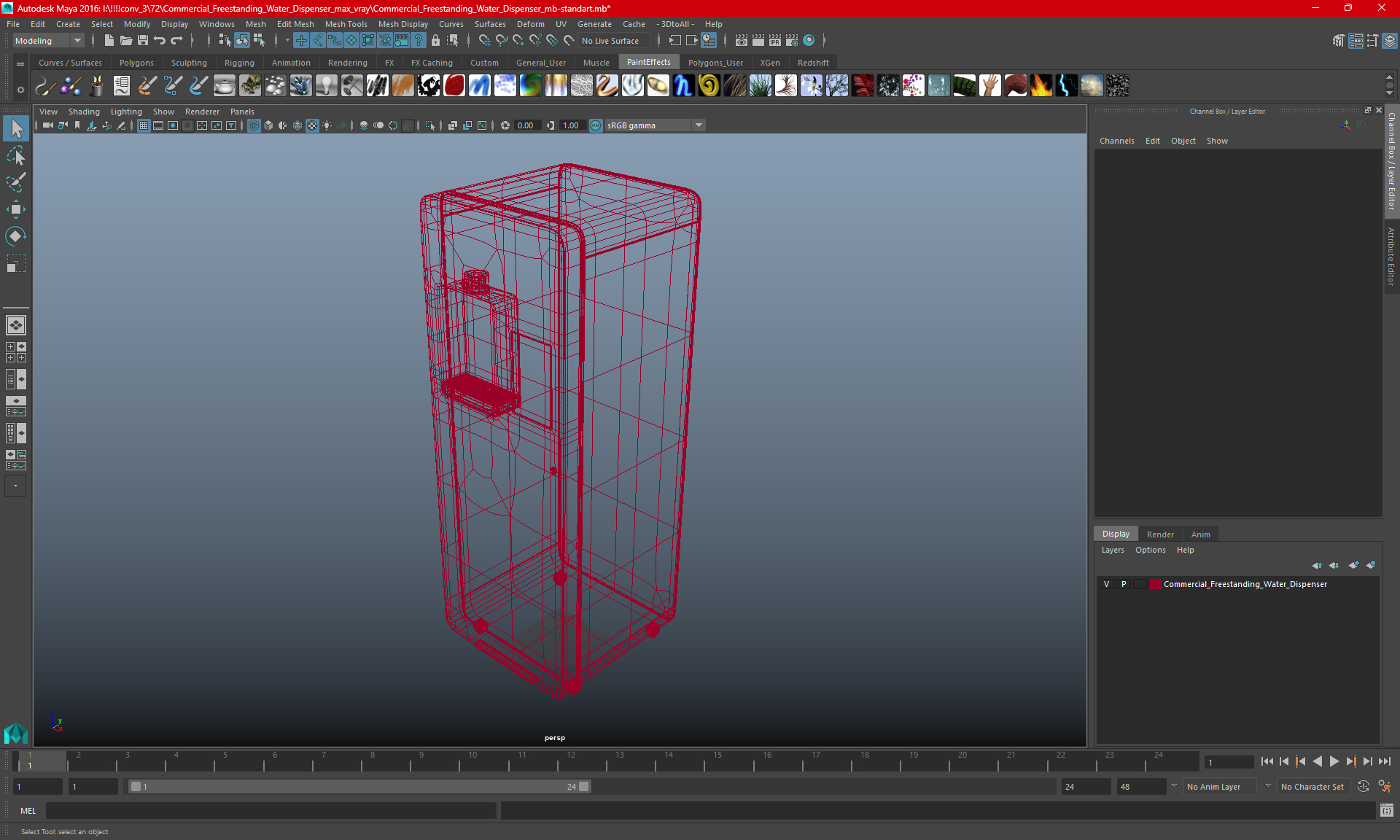 3D model Quench Bevi Freestanding Water Dispenser Off State