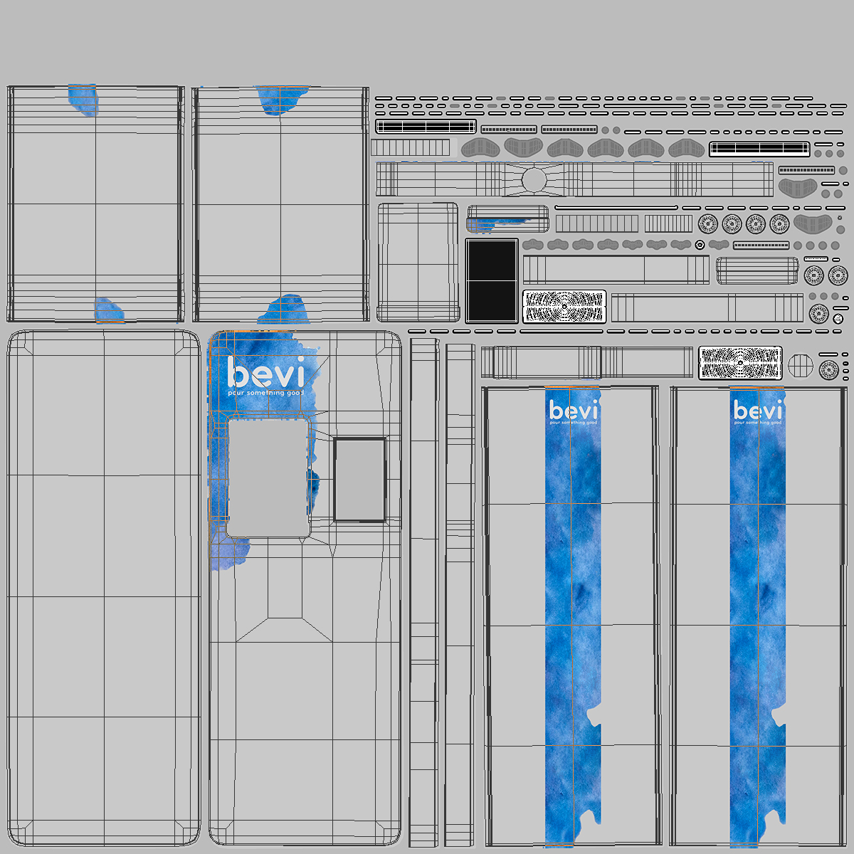 3D model Quench Bevi Freestanding Water Dispenser Off State