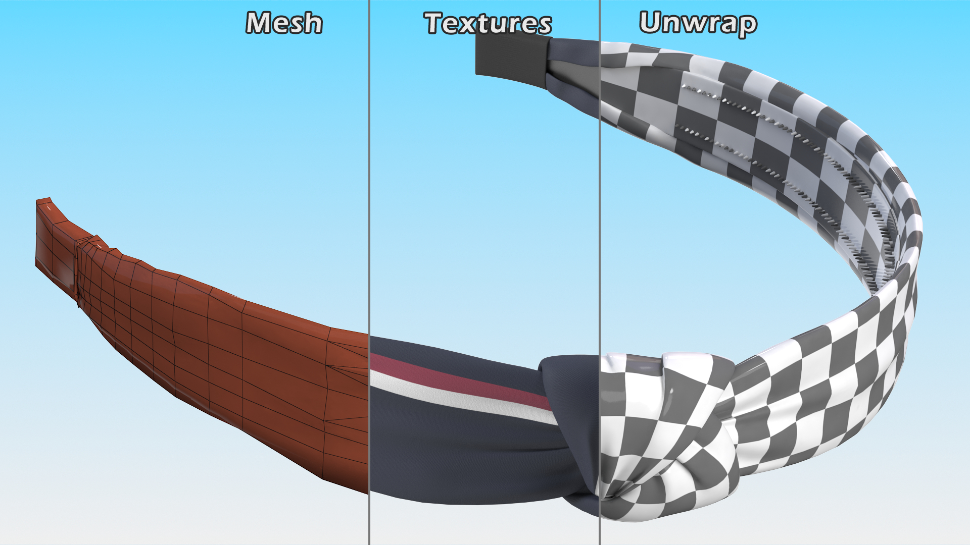 3D Hairband Striped