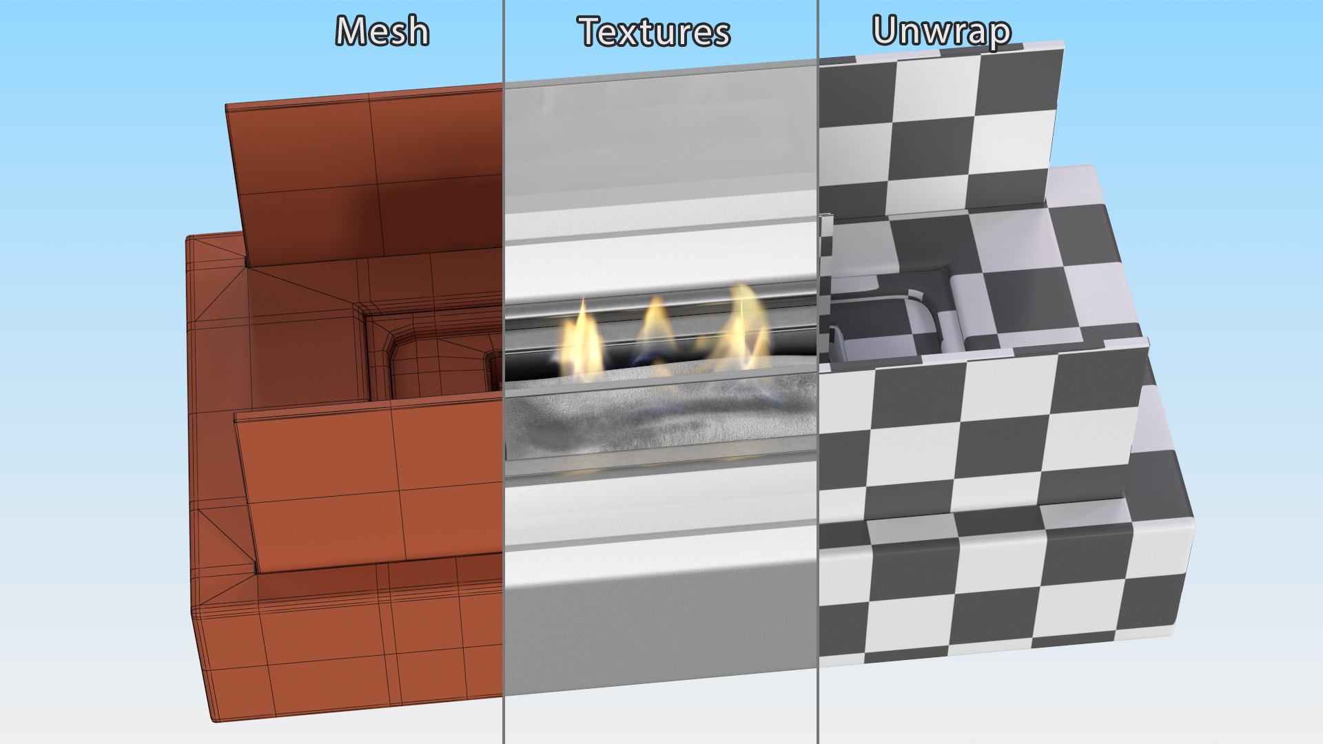 Bio Ethanol Burner White 3D model