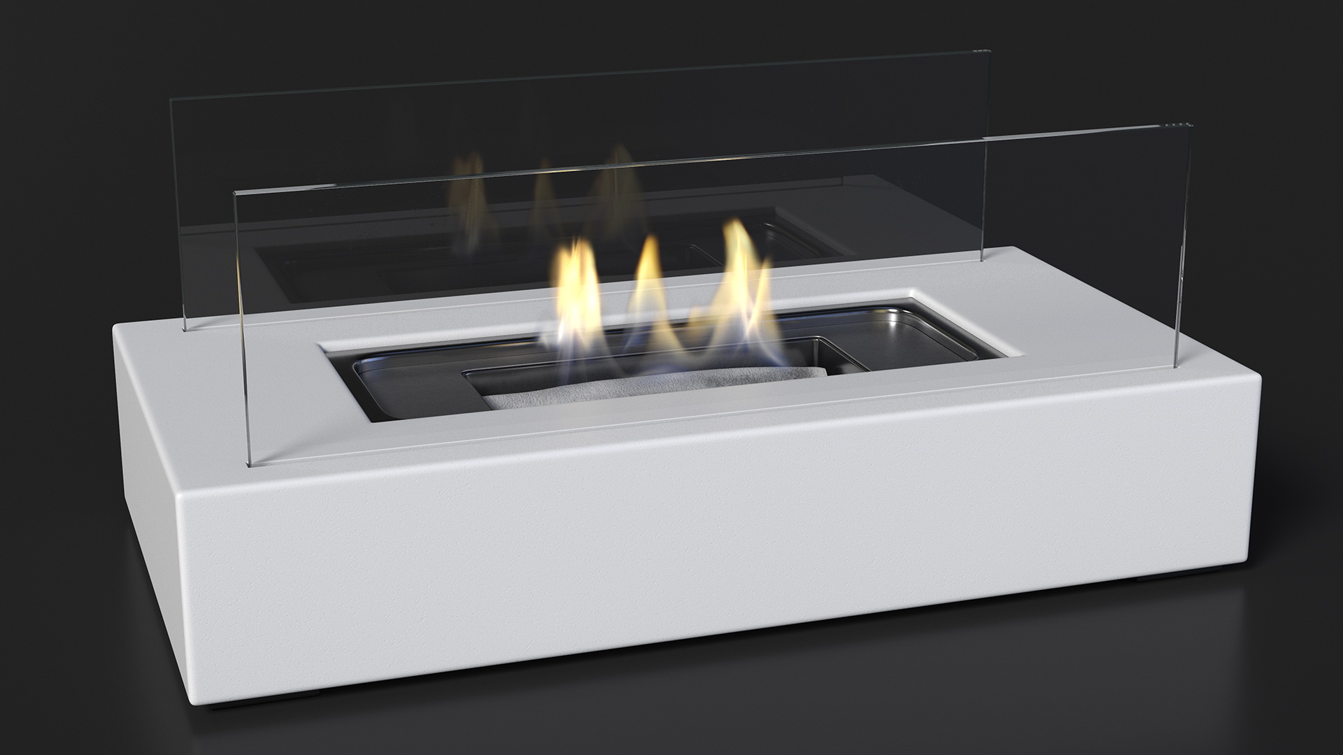 Bio Ethanol Burner White 3D model