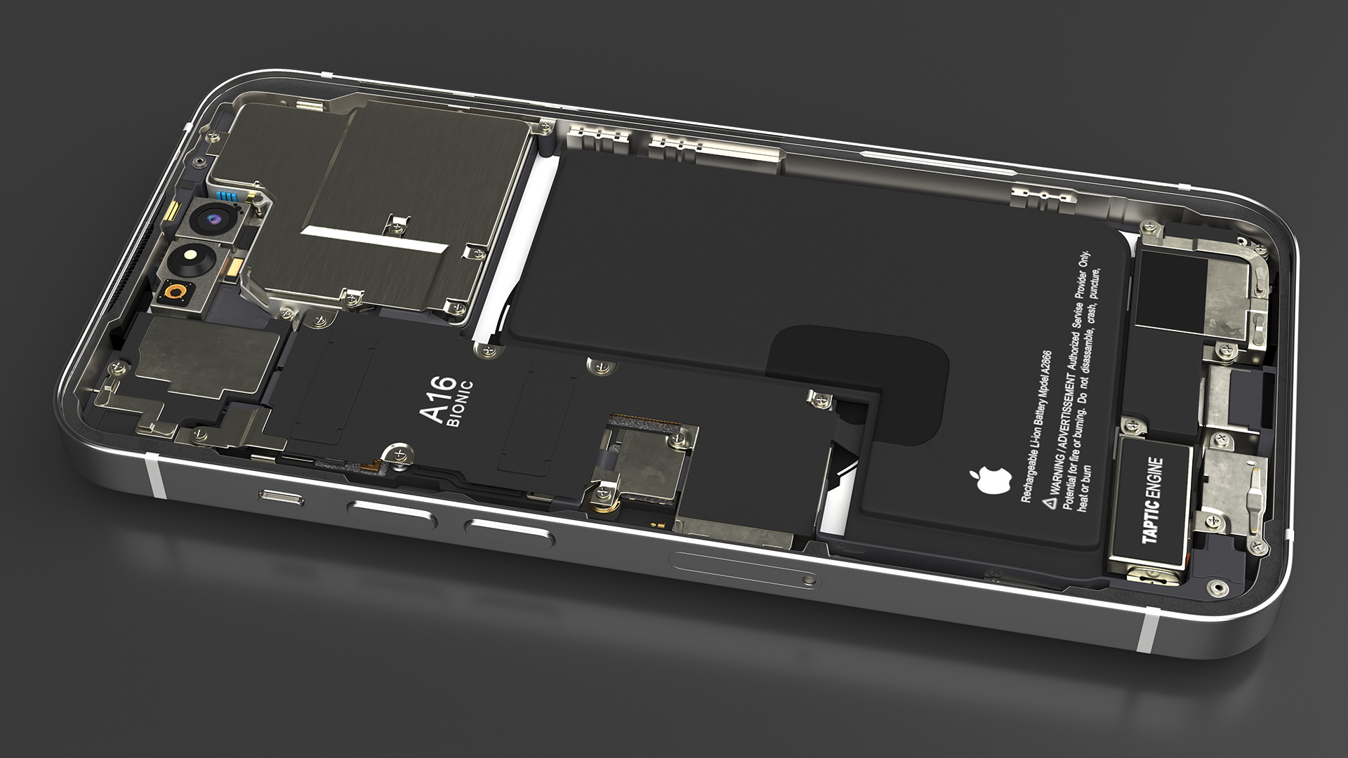iPhone 14 Pro Disassembled without Display 3D