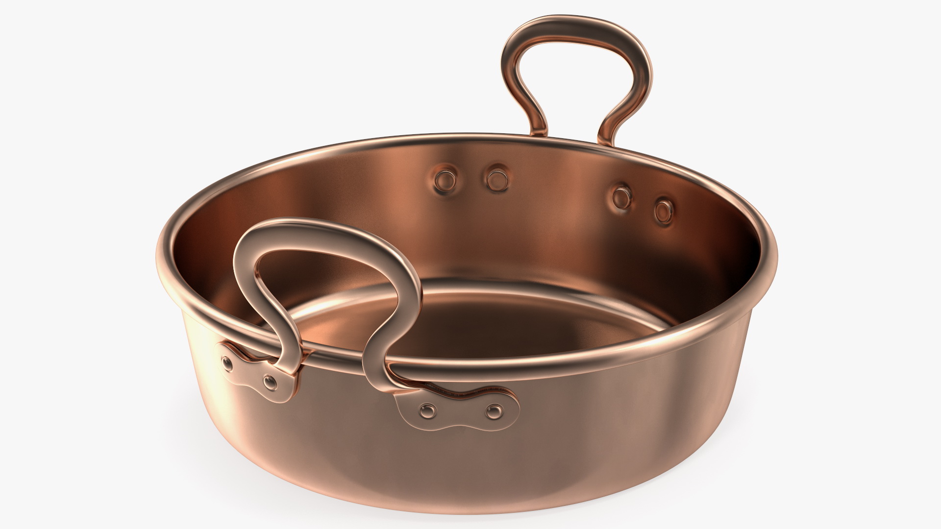 Vintage Copper Preserving Pan 3D model