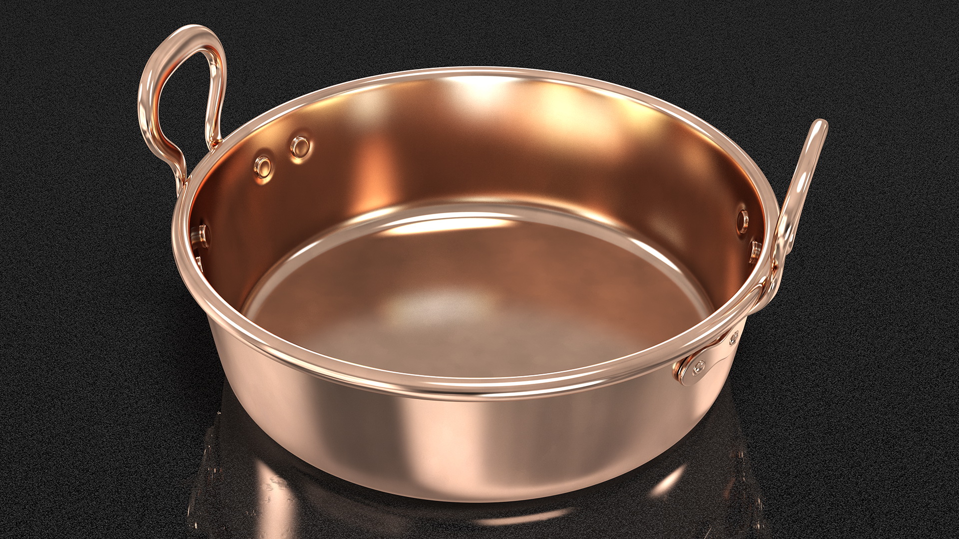 Vintage Copper Preserving Pan 3D model