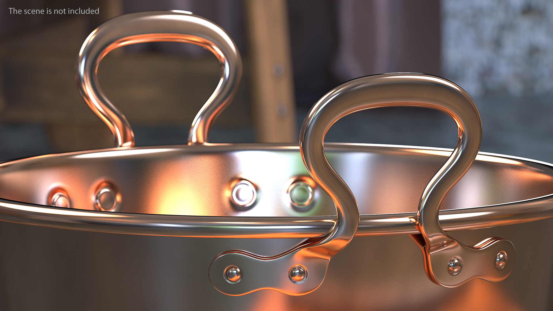 Vintage Copper Preserving Pan 3D model