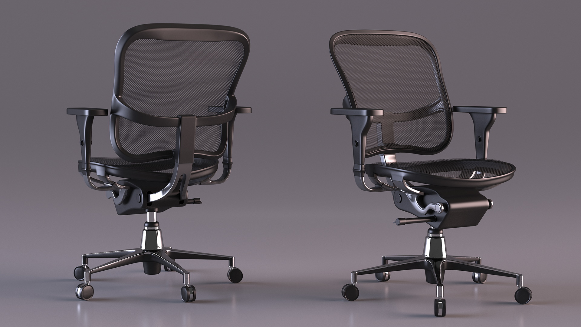3D Office Chair with Armrests