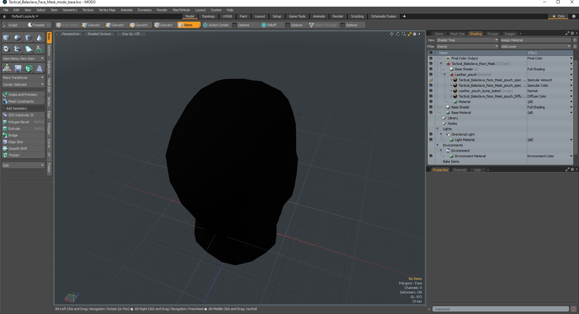 3D Tactical Balaclava Face Mask model